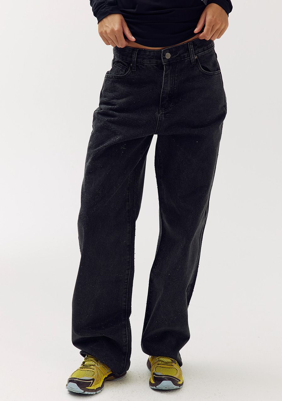 Yve pants glitter | black
