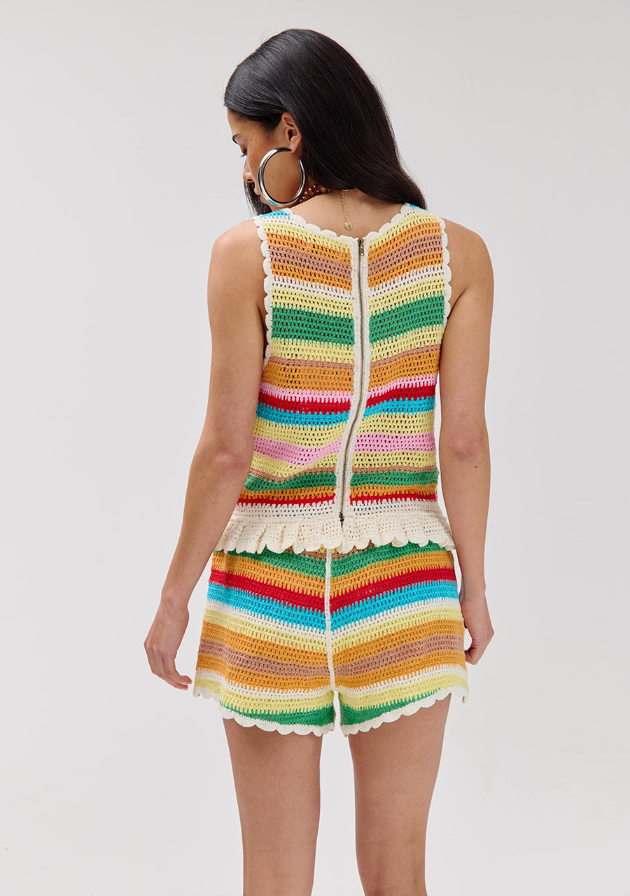 Martha top | Multi stripe