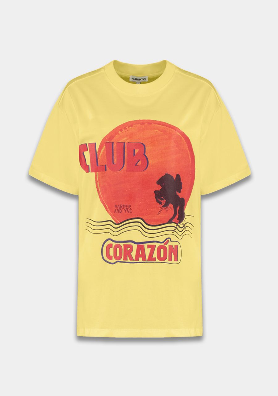 Club Corazon T-Shirt | Light Yellow