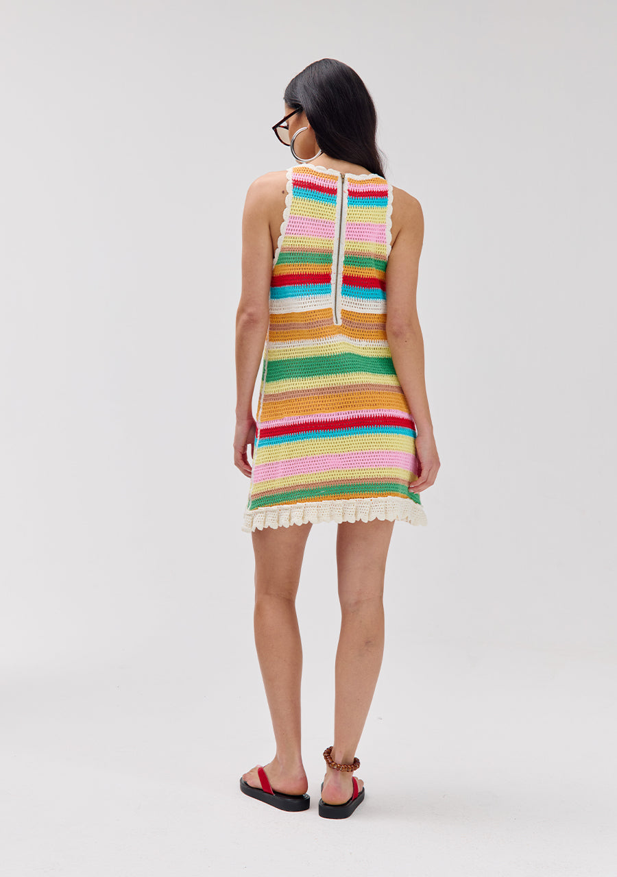 Jo dress | Multi stripe