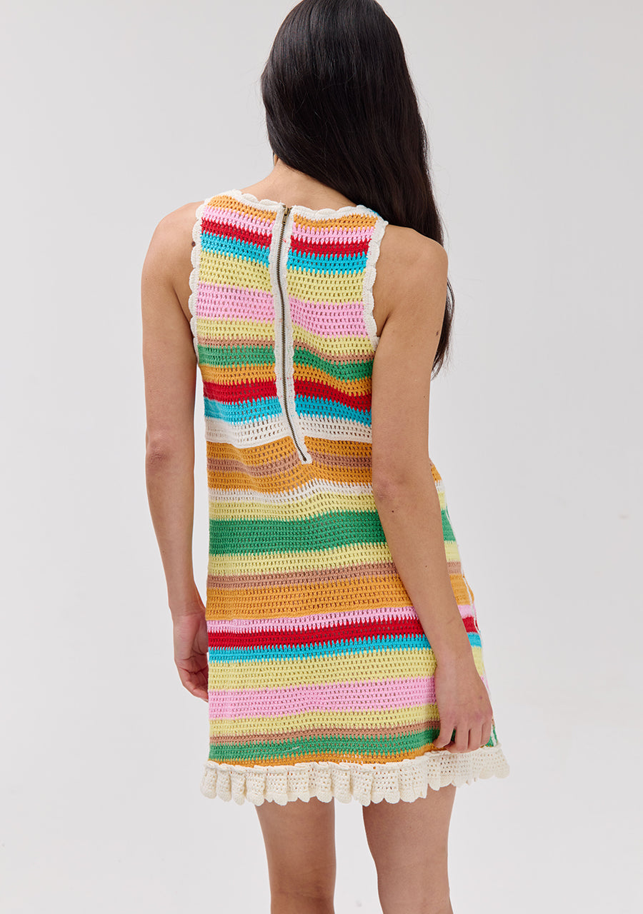 Jo dress | Multi stripe