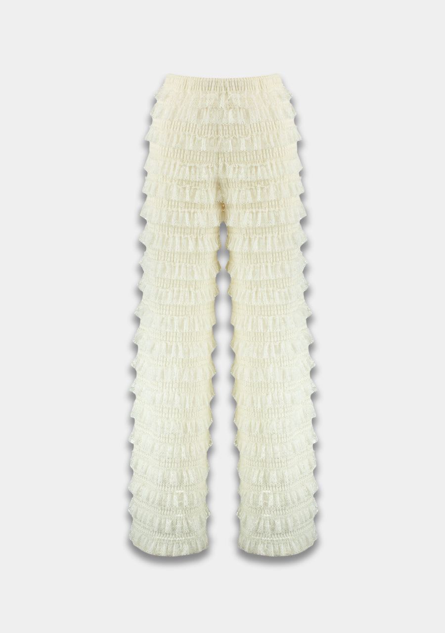 Lo ruffle pants | Ecru