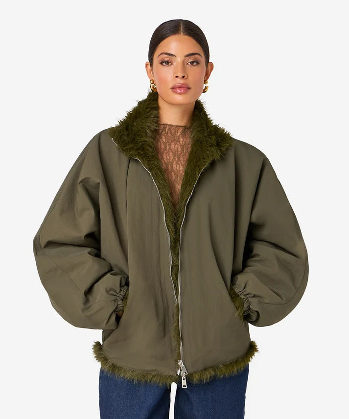 Ceca reversible jacket | dark utility