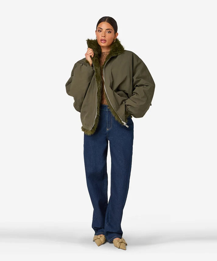 Ceca reversible jacket | dark utility