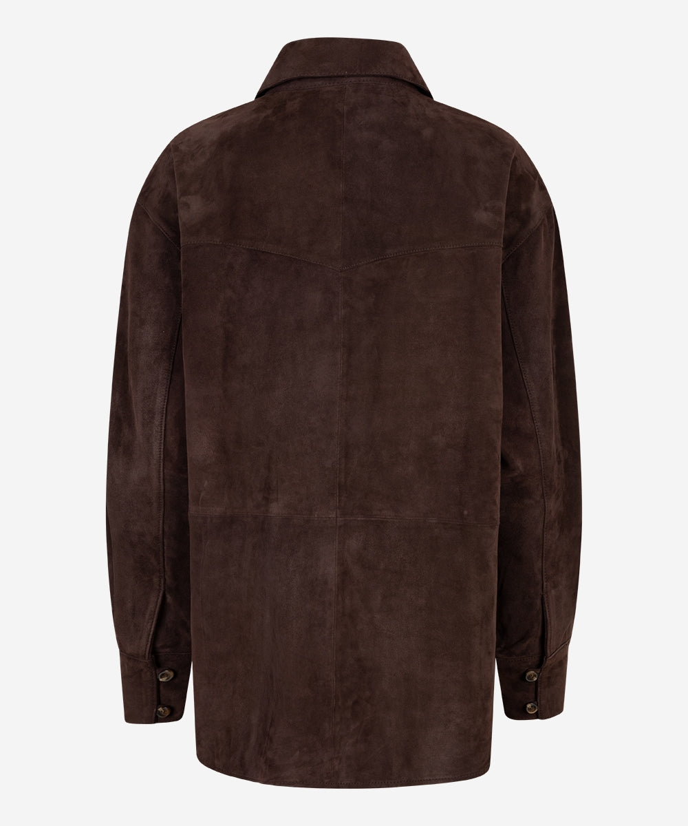 Bodi suede blouse | coffee bean