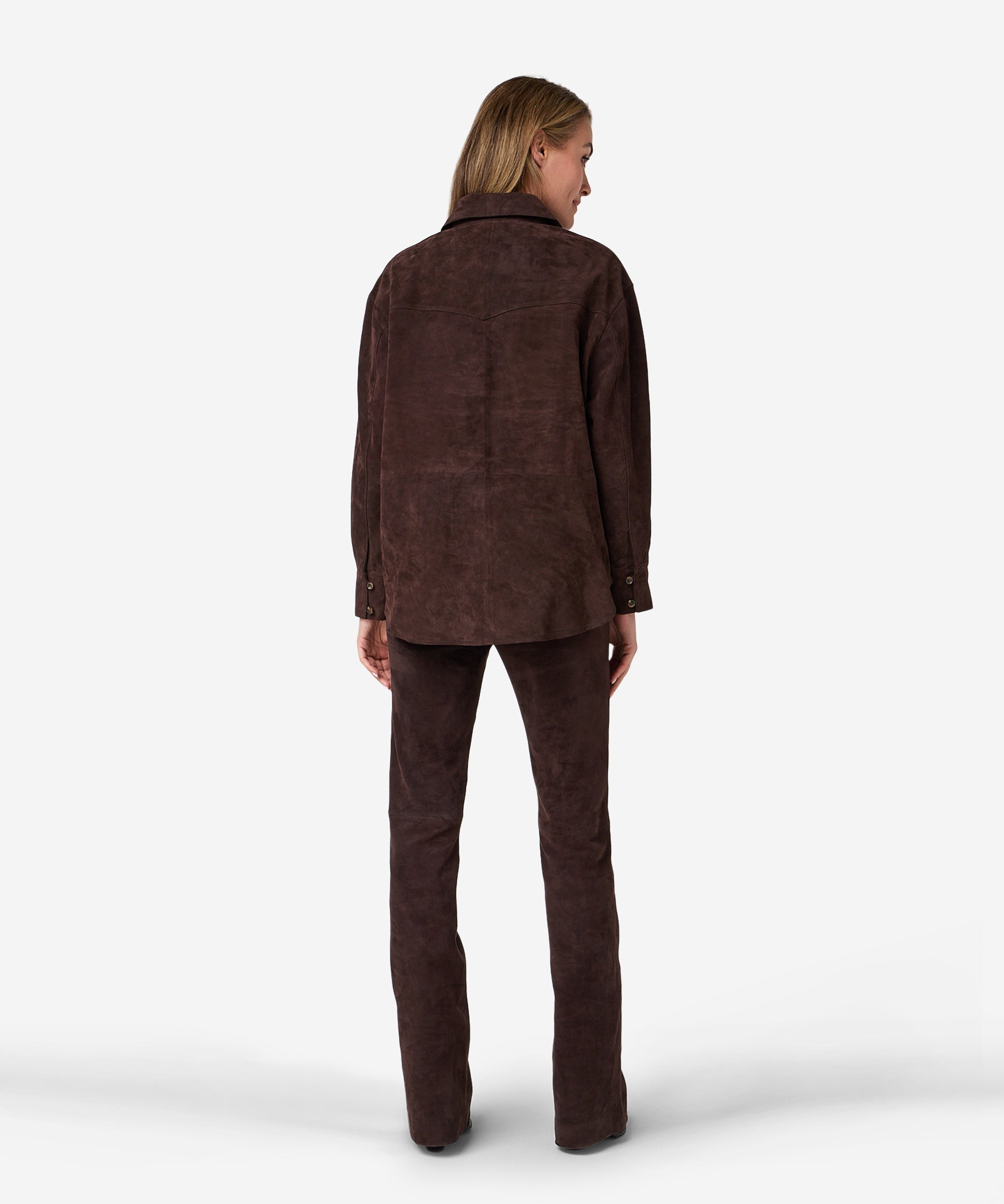 Bodi suede blouse | coffee bean