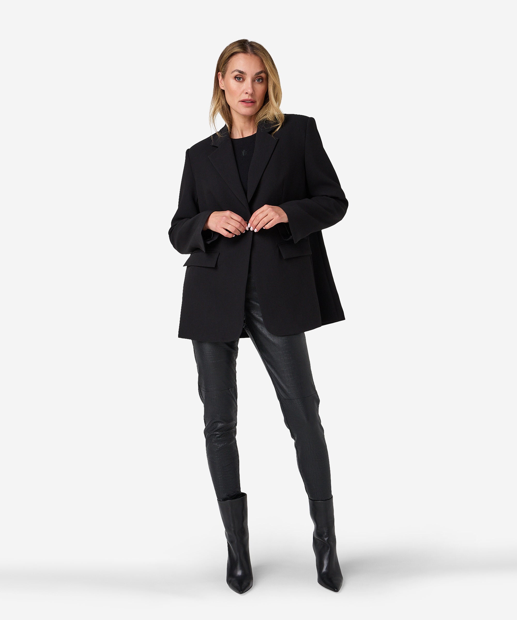 Jave split blazer | black