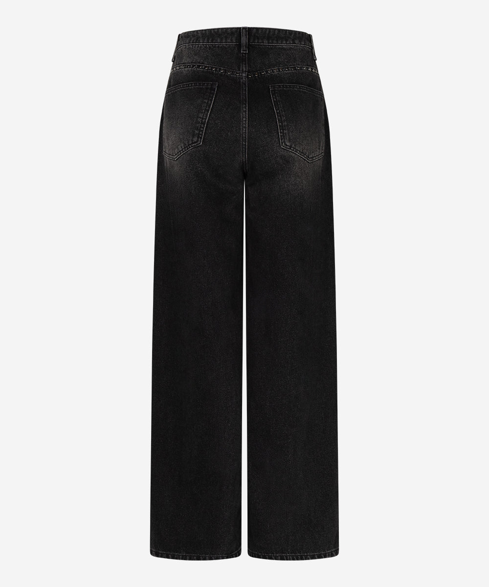 Pacey studdes denim | dark grey