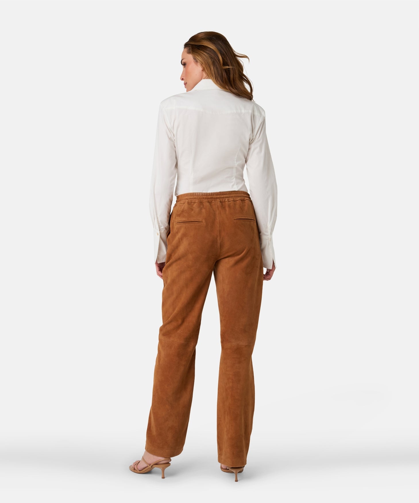 Panna suede pants | cashew brown