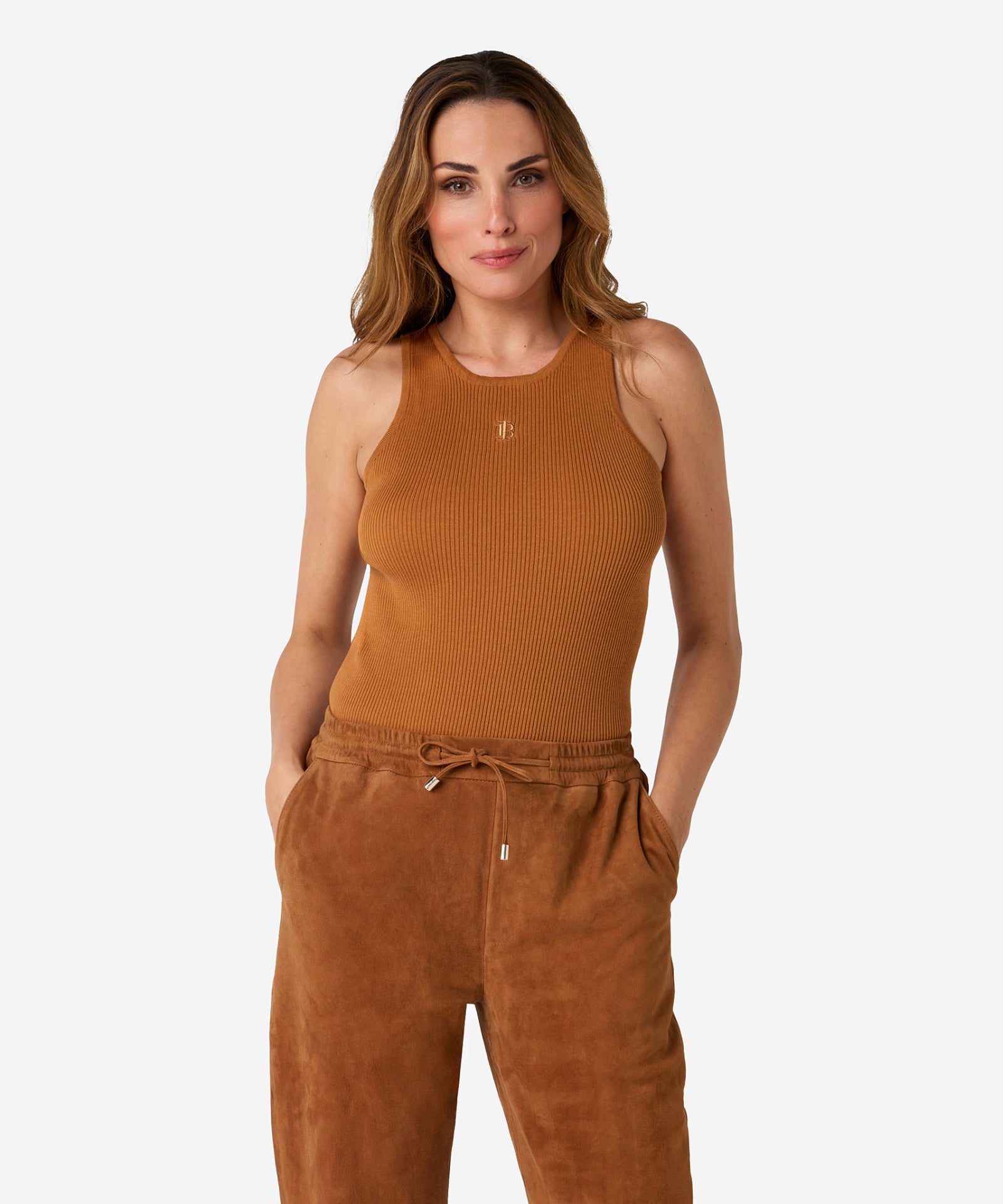 Panna suede pants | cashew brown