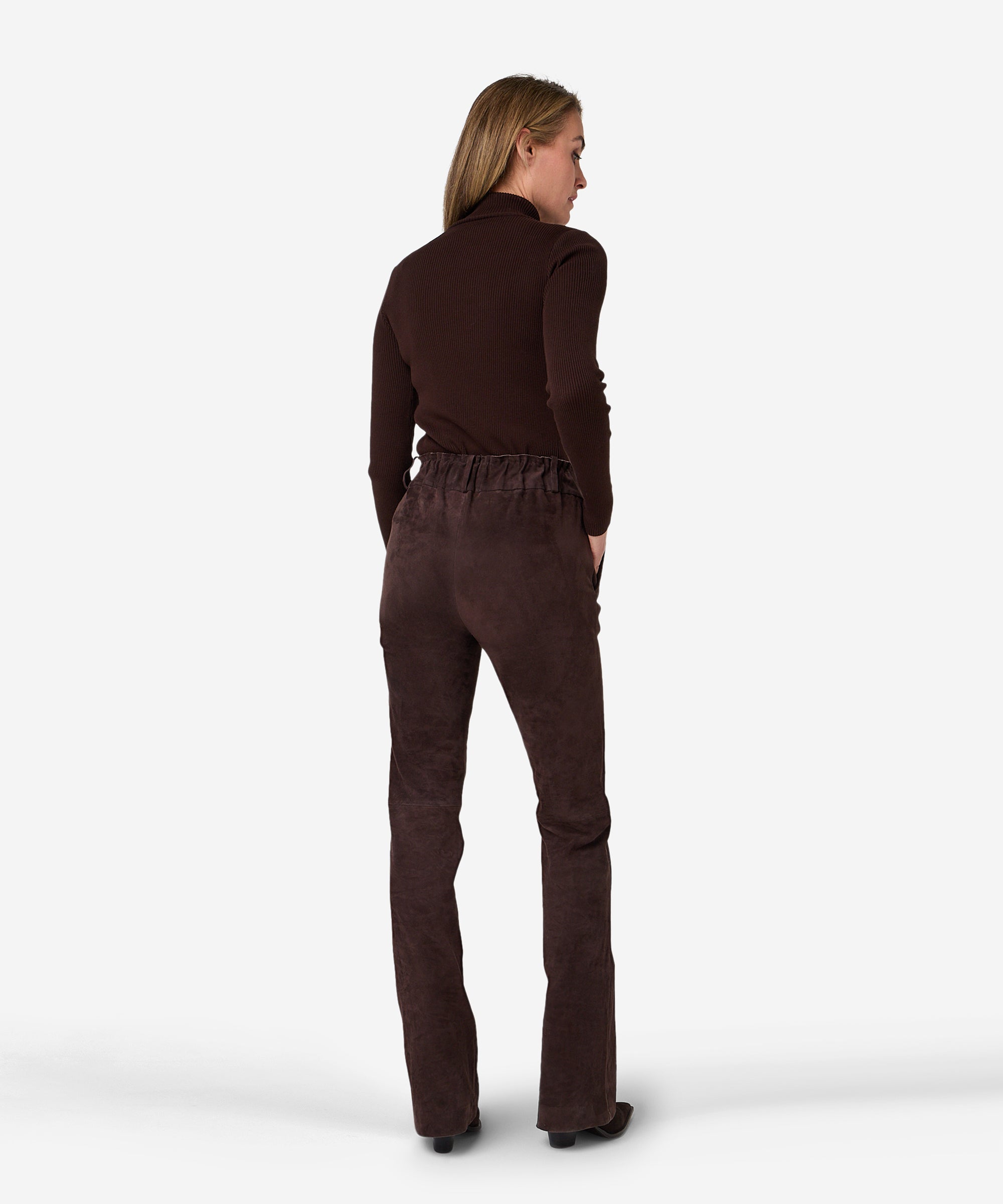 Pienna suede pants | coffee bean