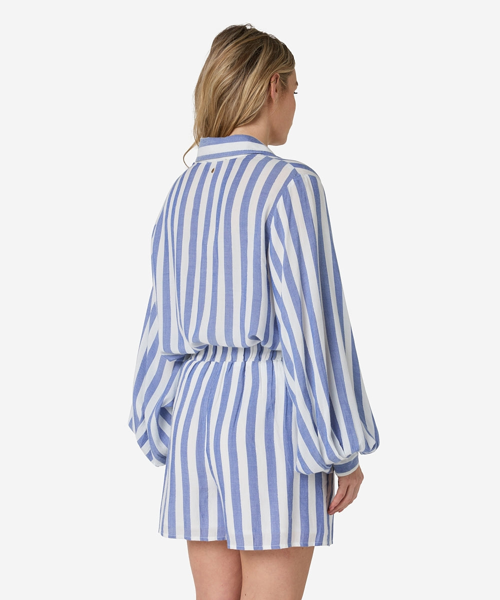 Shalita striped shorts | raya blue