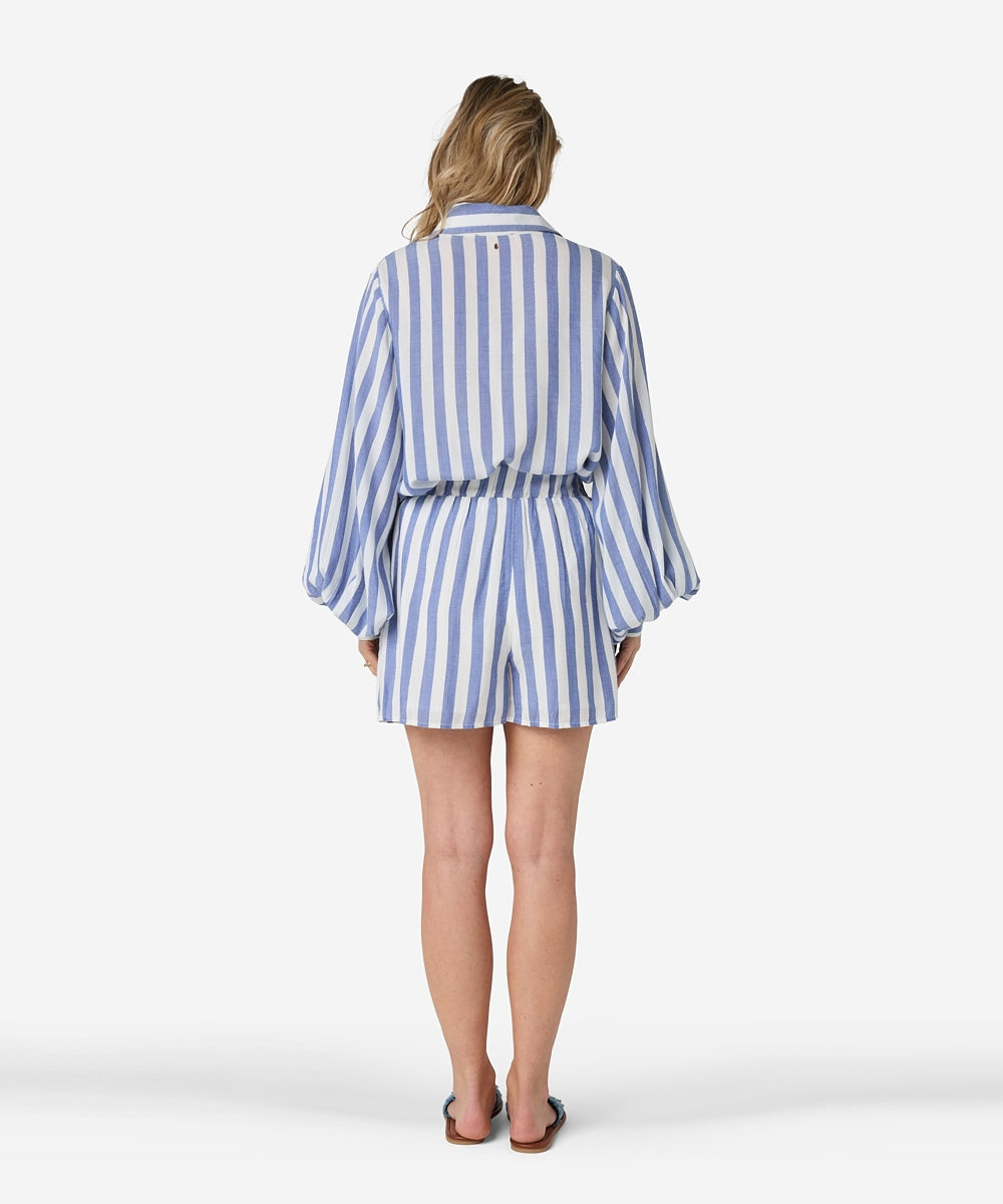 Shalita striped shorts | raya blue