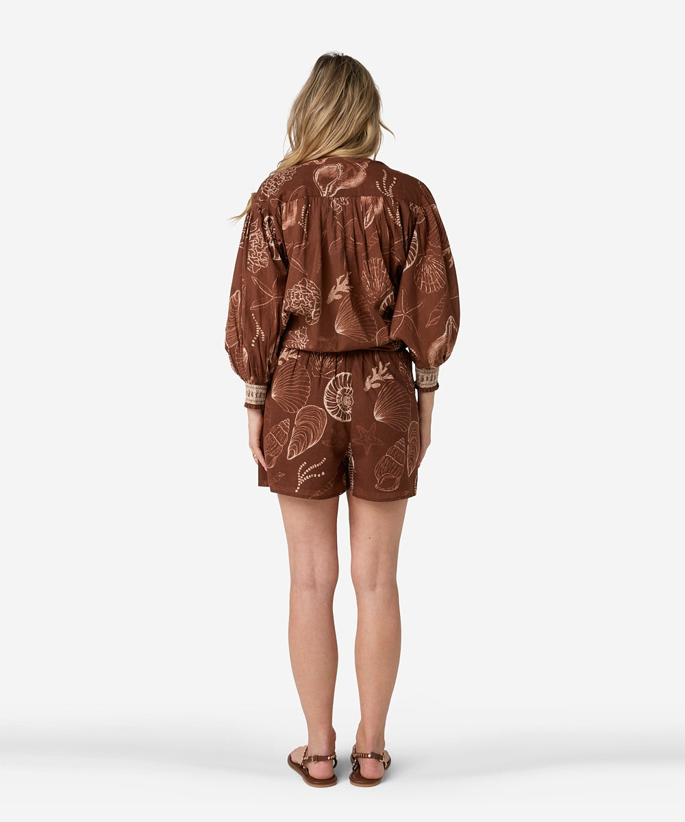 Tinca blouse | shell marron