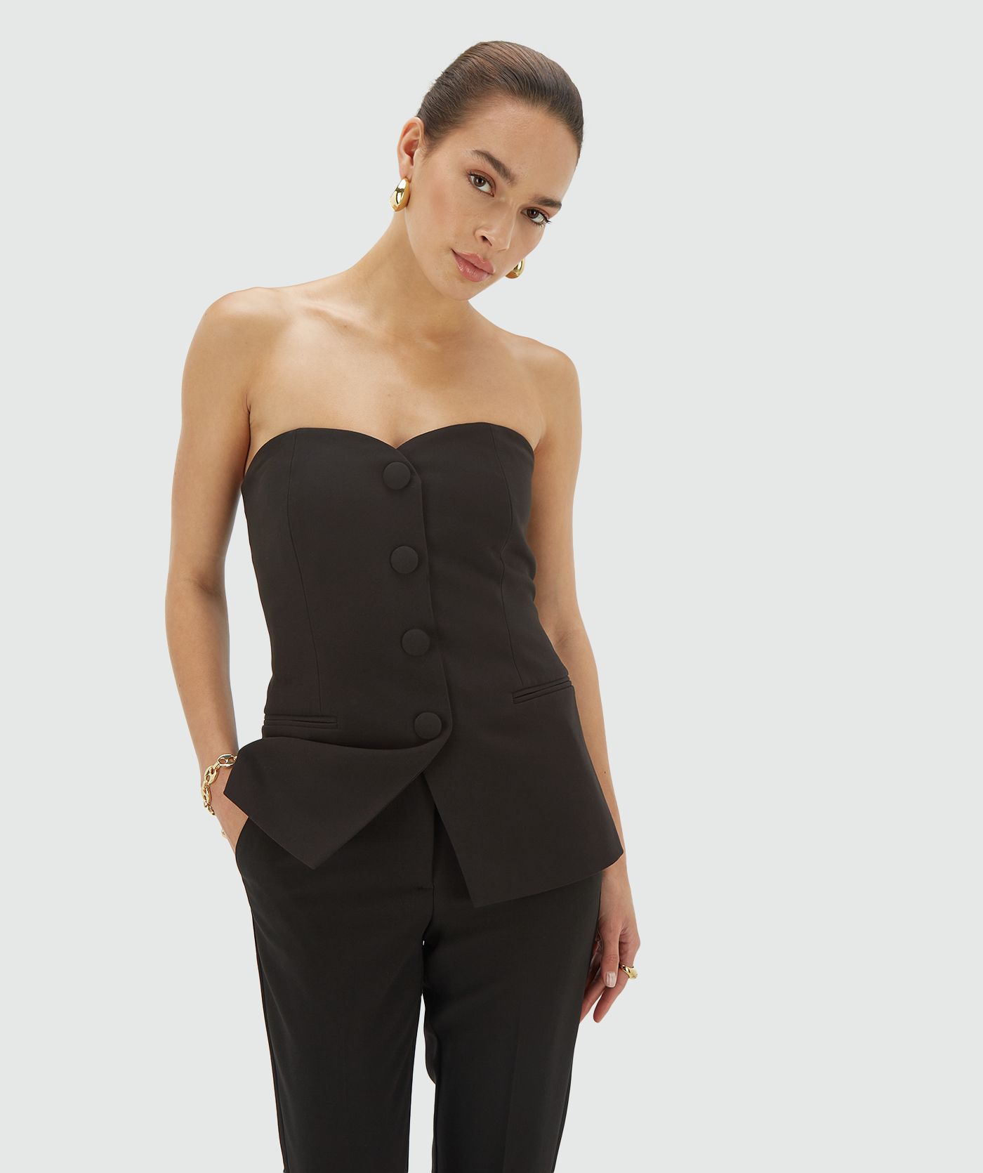 Niva fitted bustier top