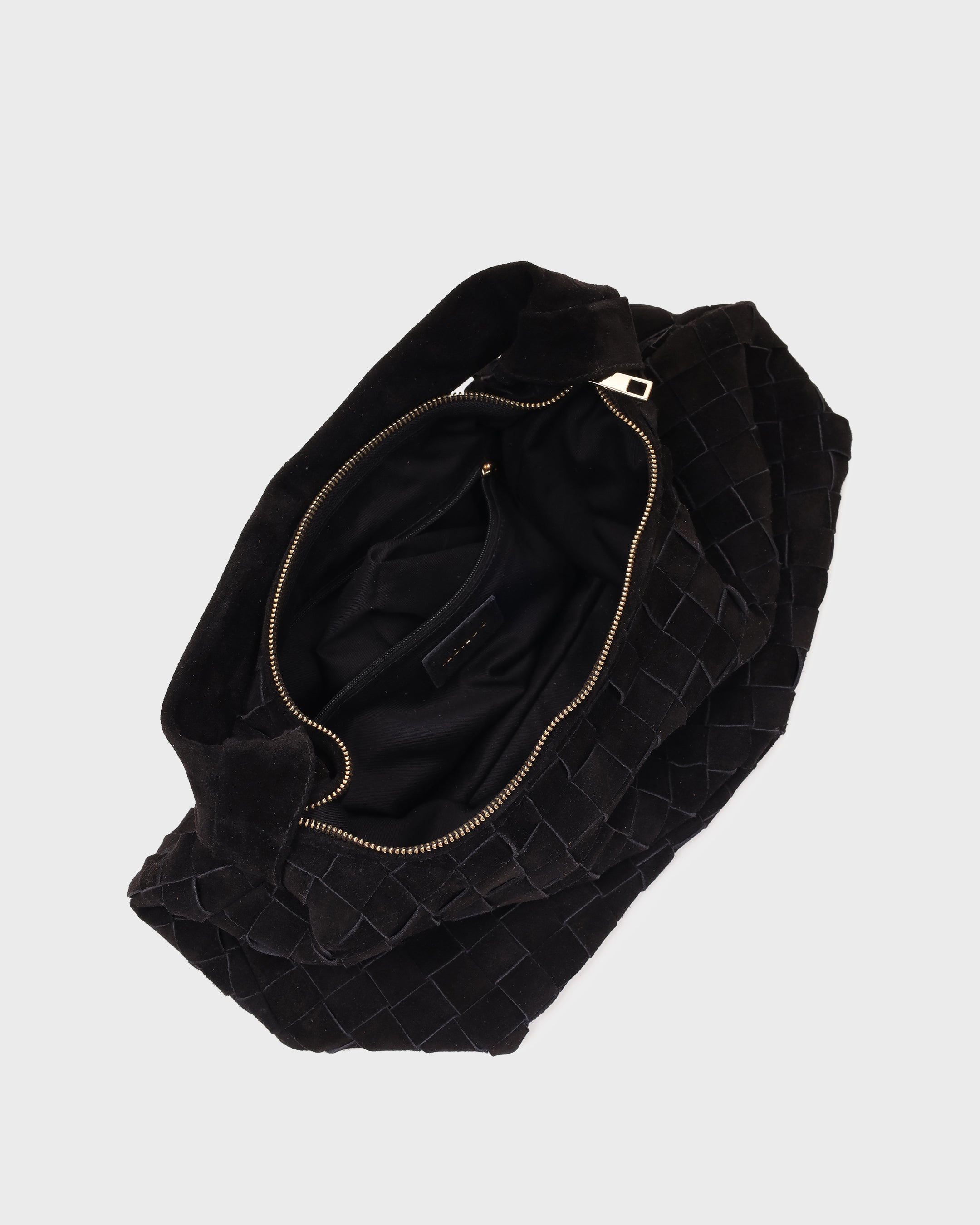 Big Dandy Braided Suede | black w. gold