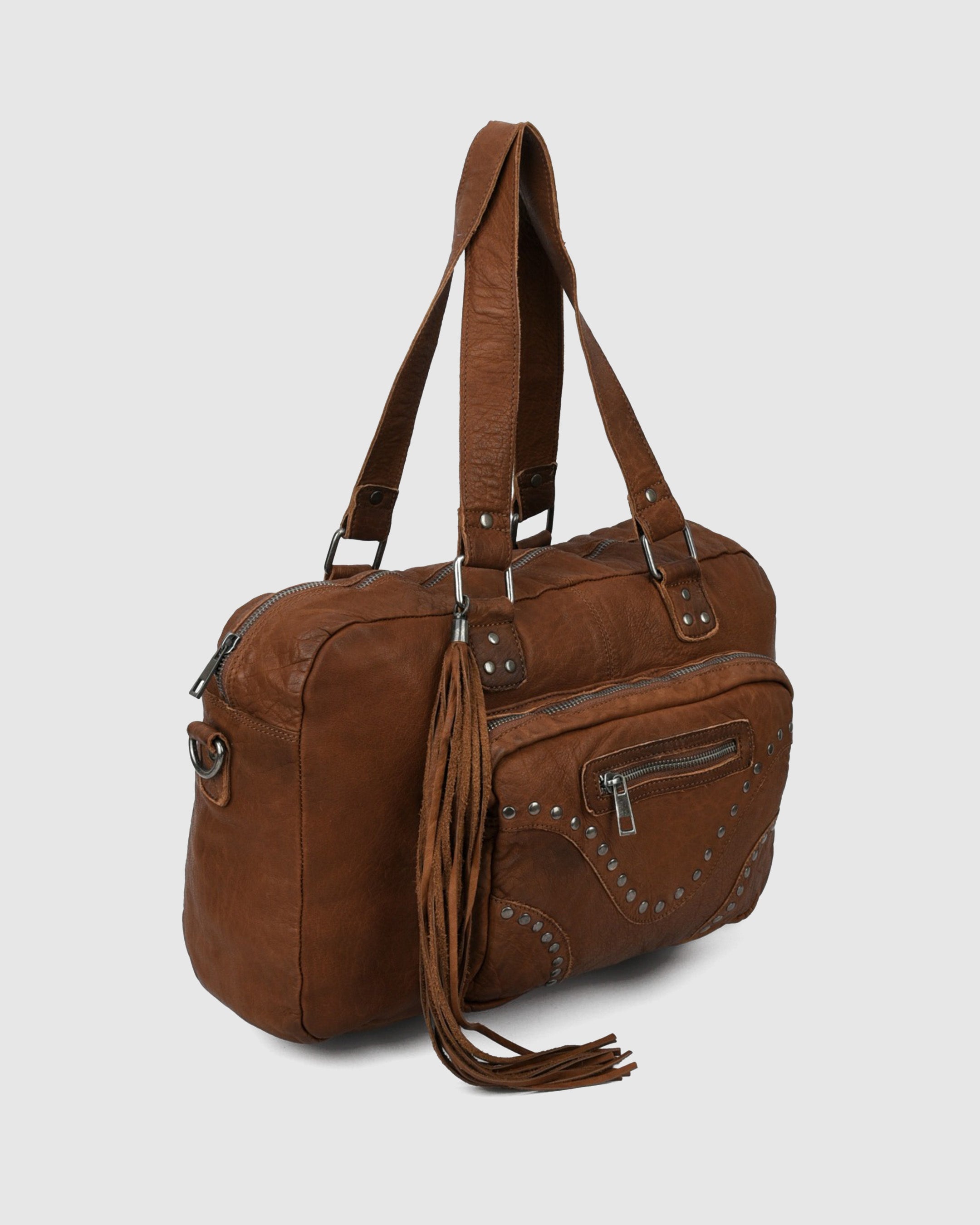 Mille rivet washed | ginger w. antique silver