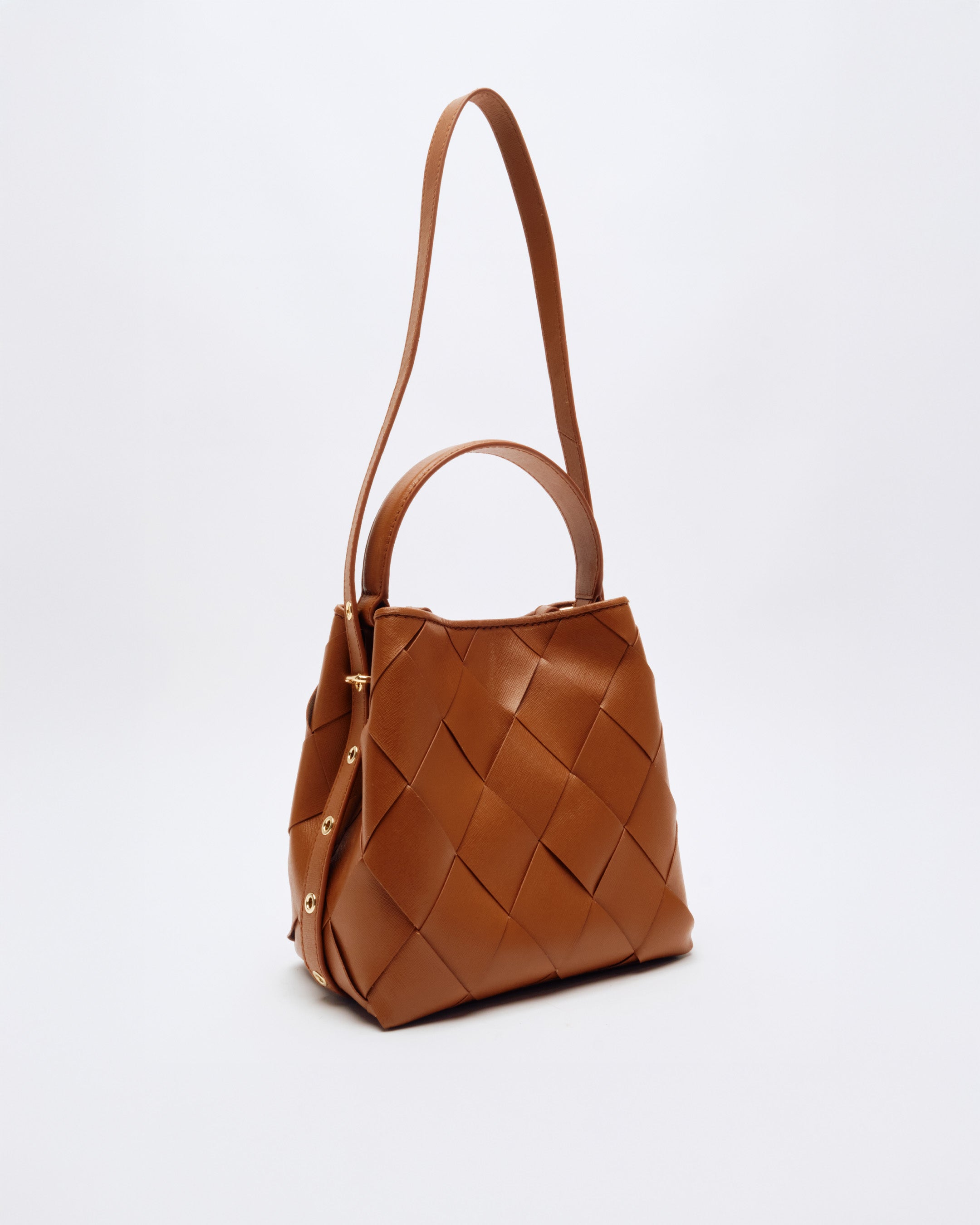 Small Chiara Braided Florence | brown w. gold
