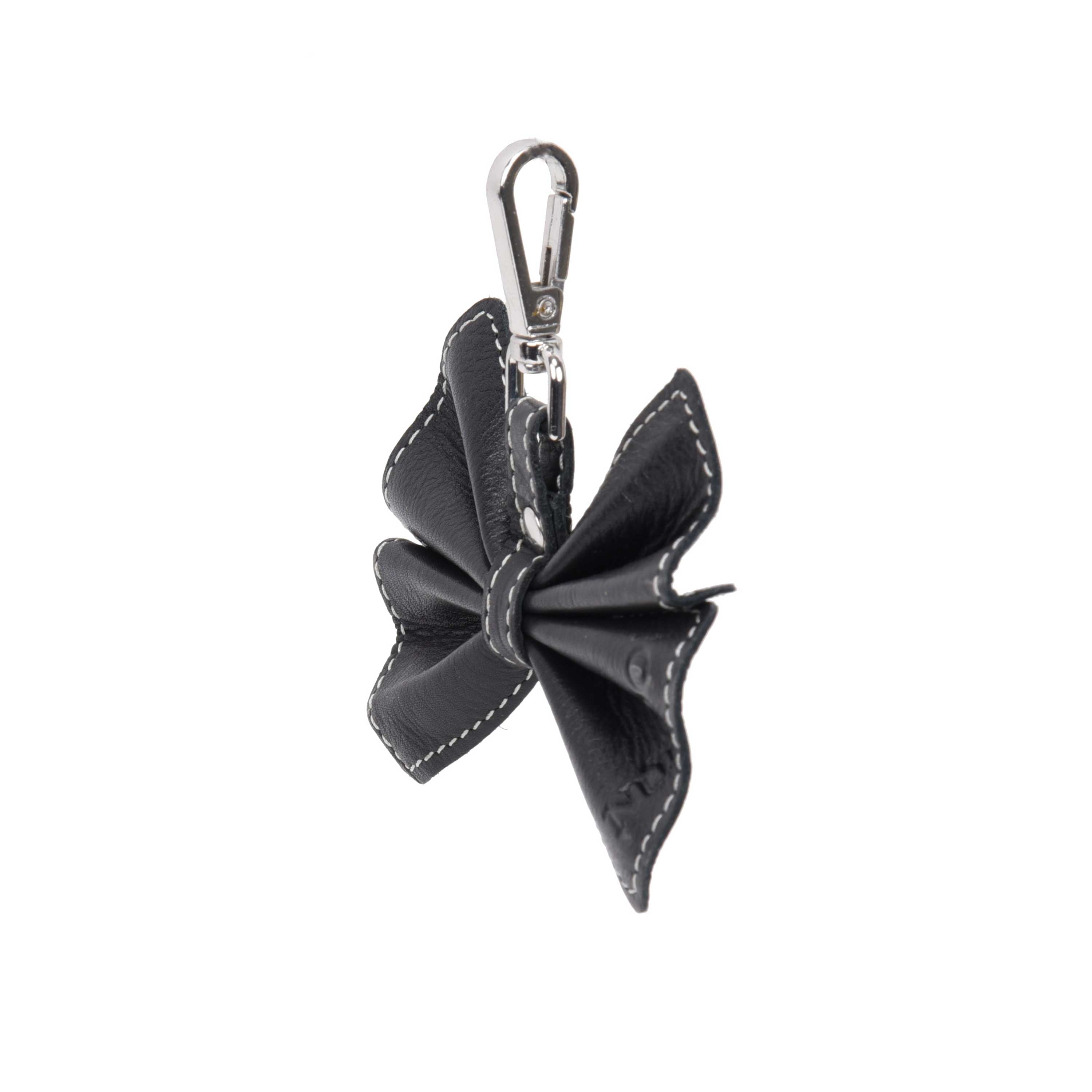 Small Bow silky black keyring/ bag charm