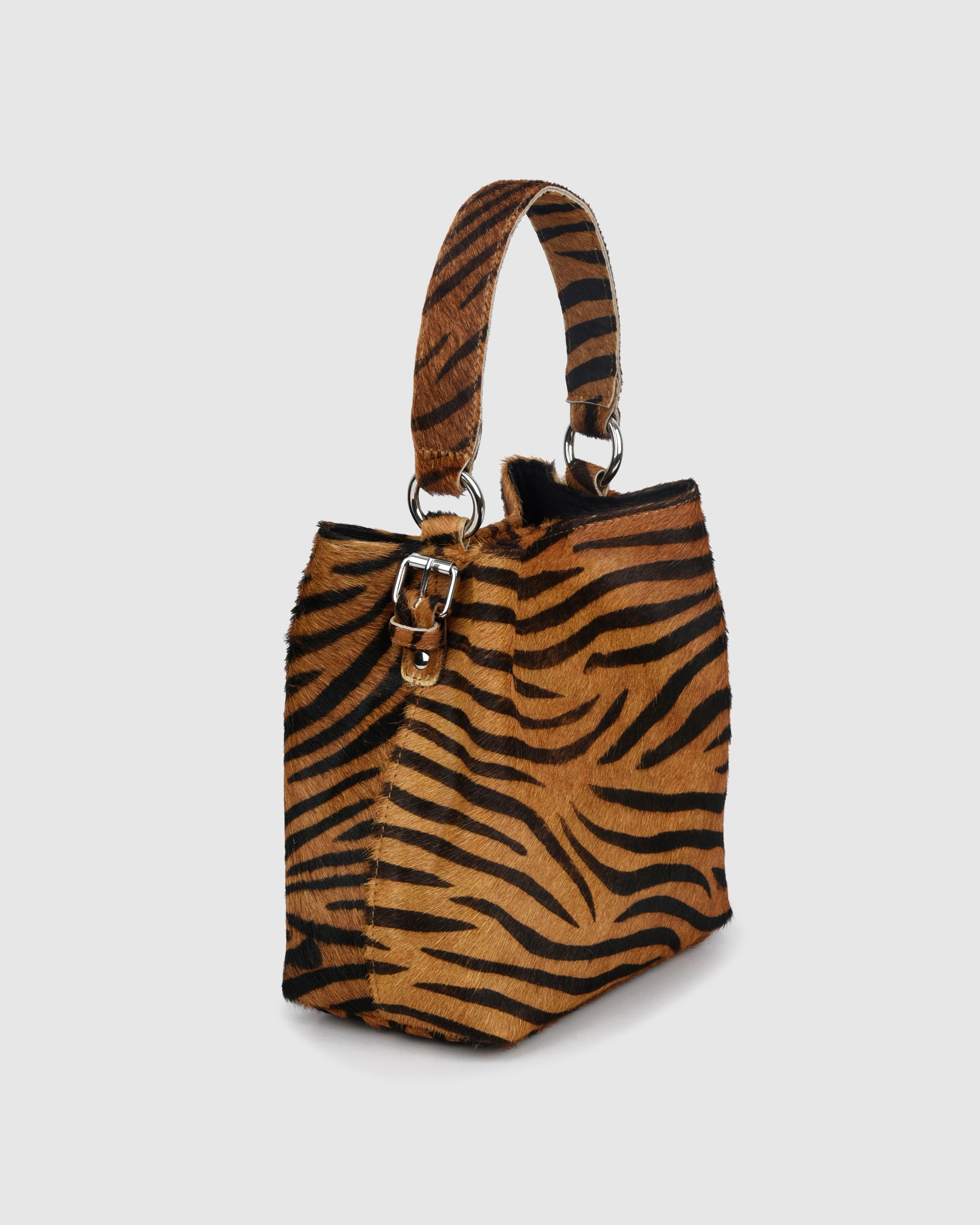 Small chiara deluxe stripes | dark brown