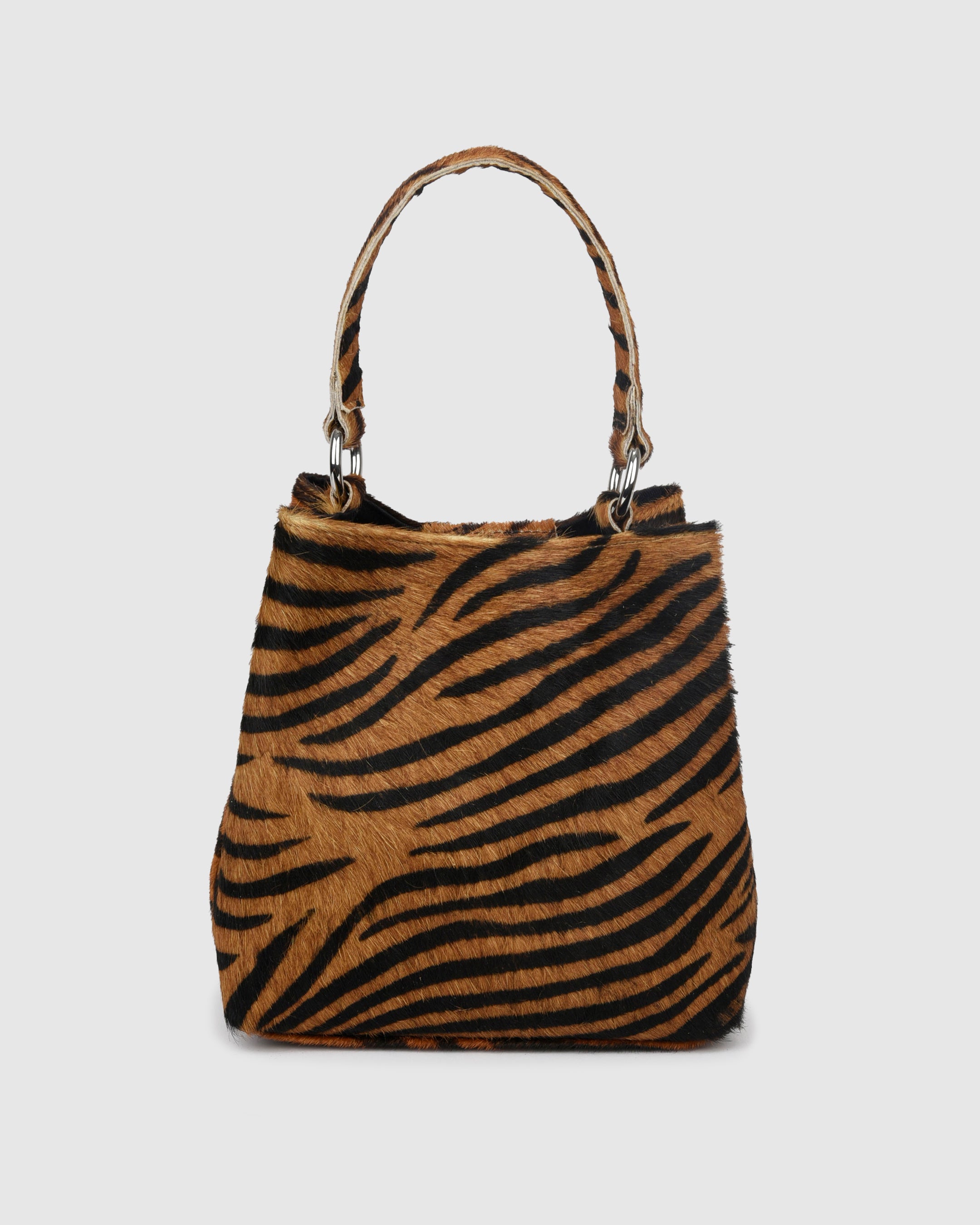 Small chiara deluxe stripes | dark brown