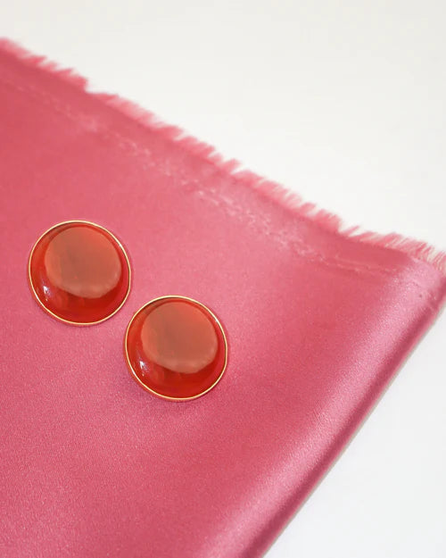 The Red Onyx Stud Earring