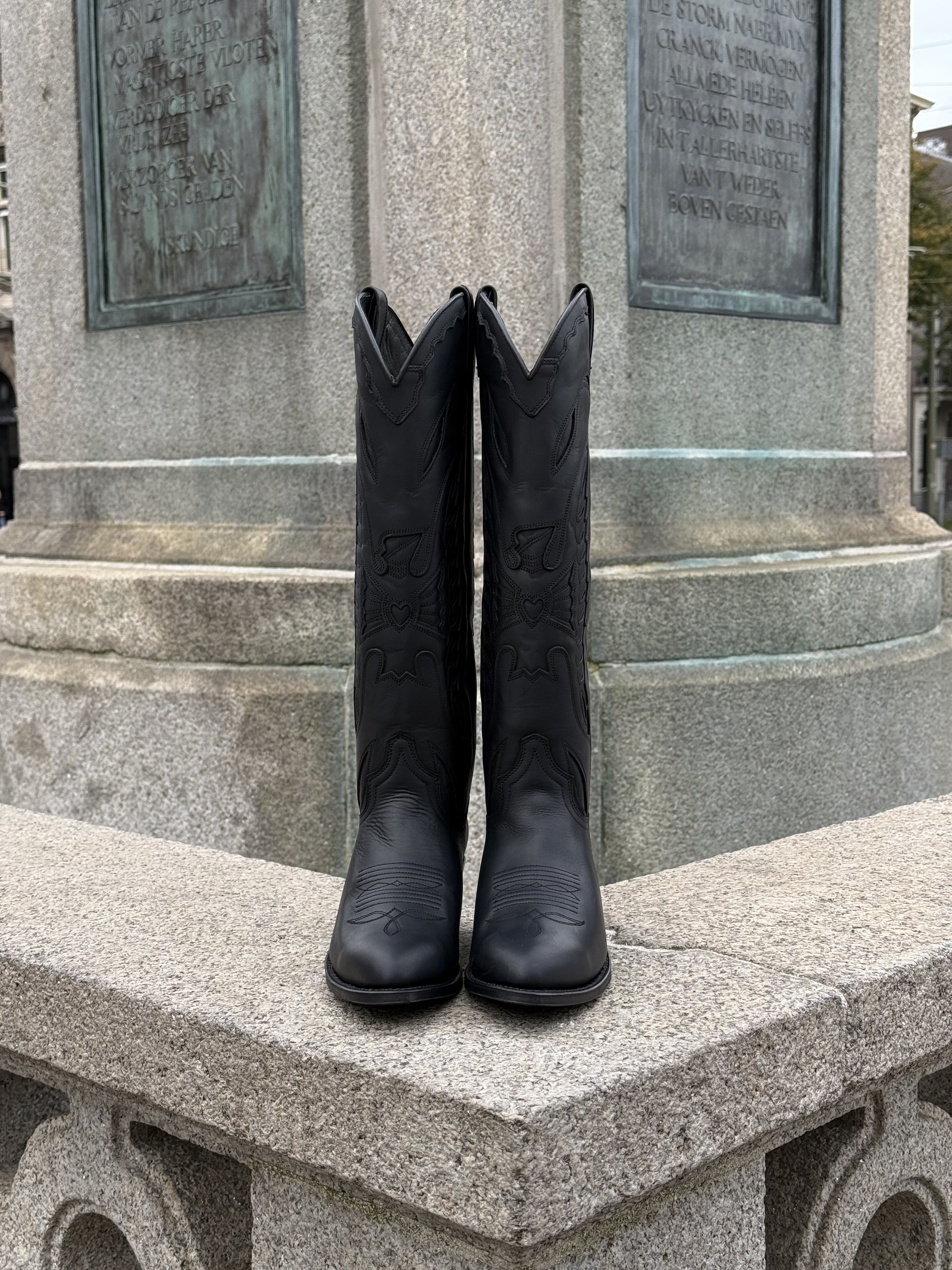 Yankee cowboy boots high - matte black