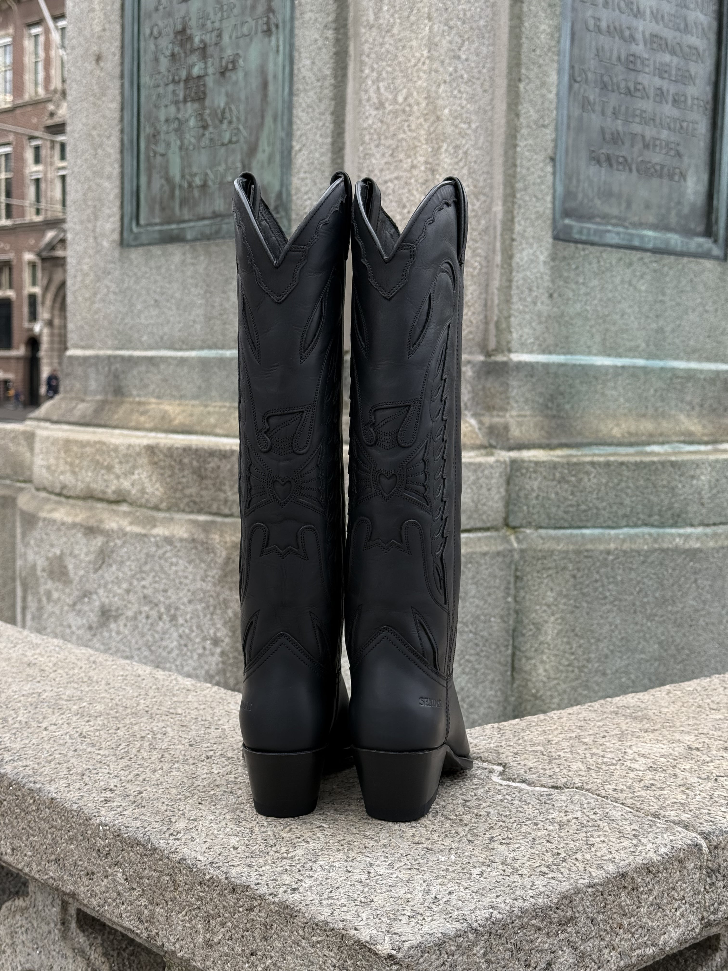 Yankee cowboy boots high - matte black