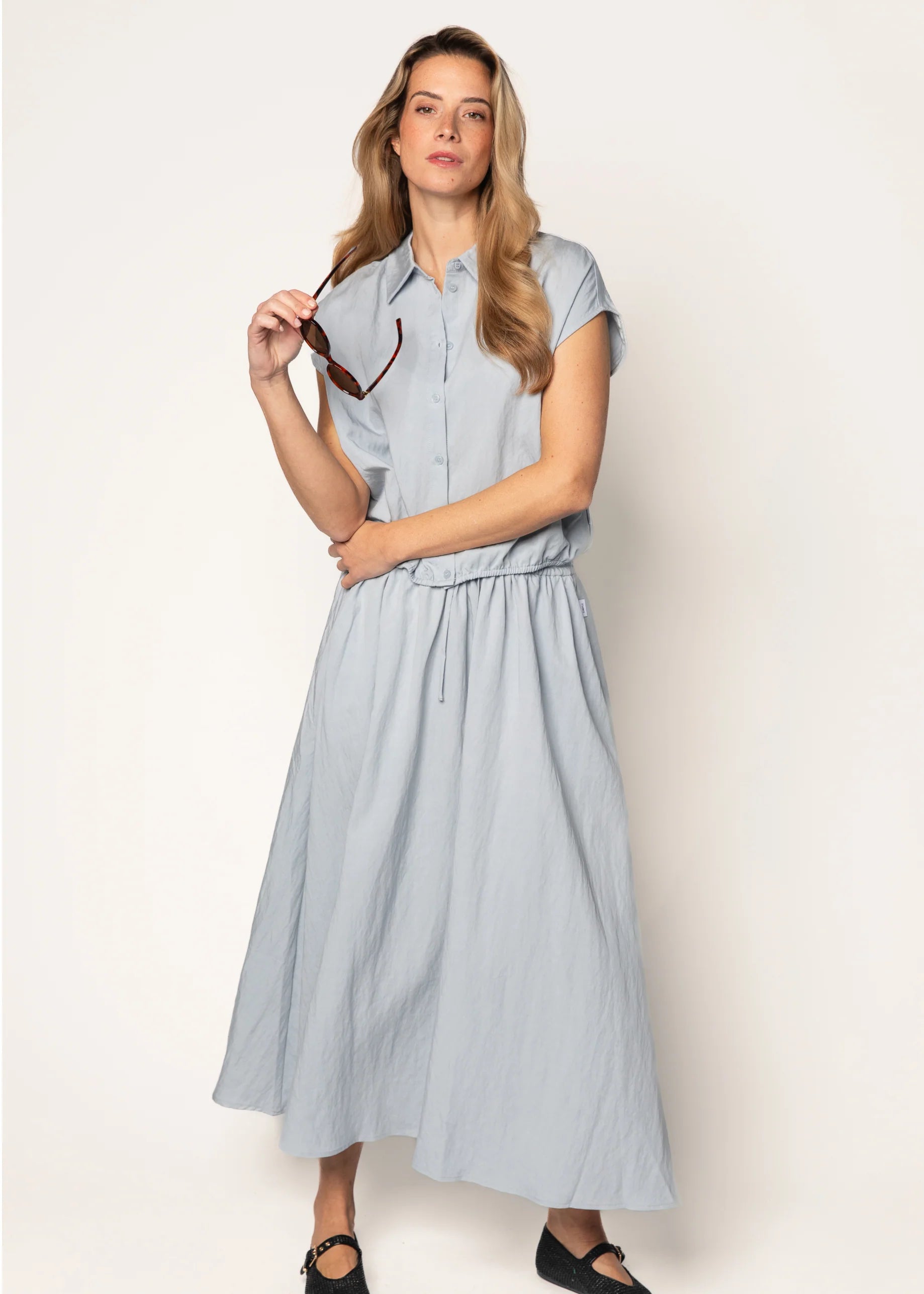 Bo blouse | Fog blue