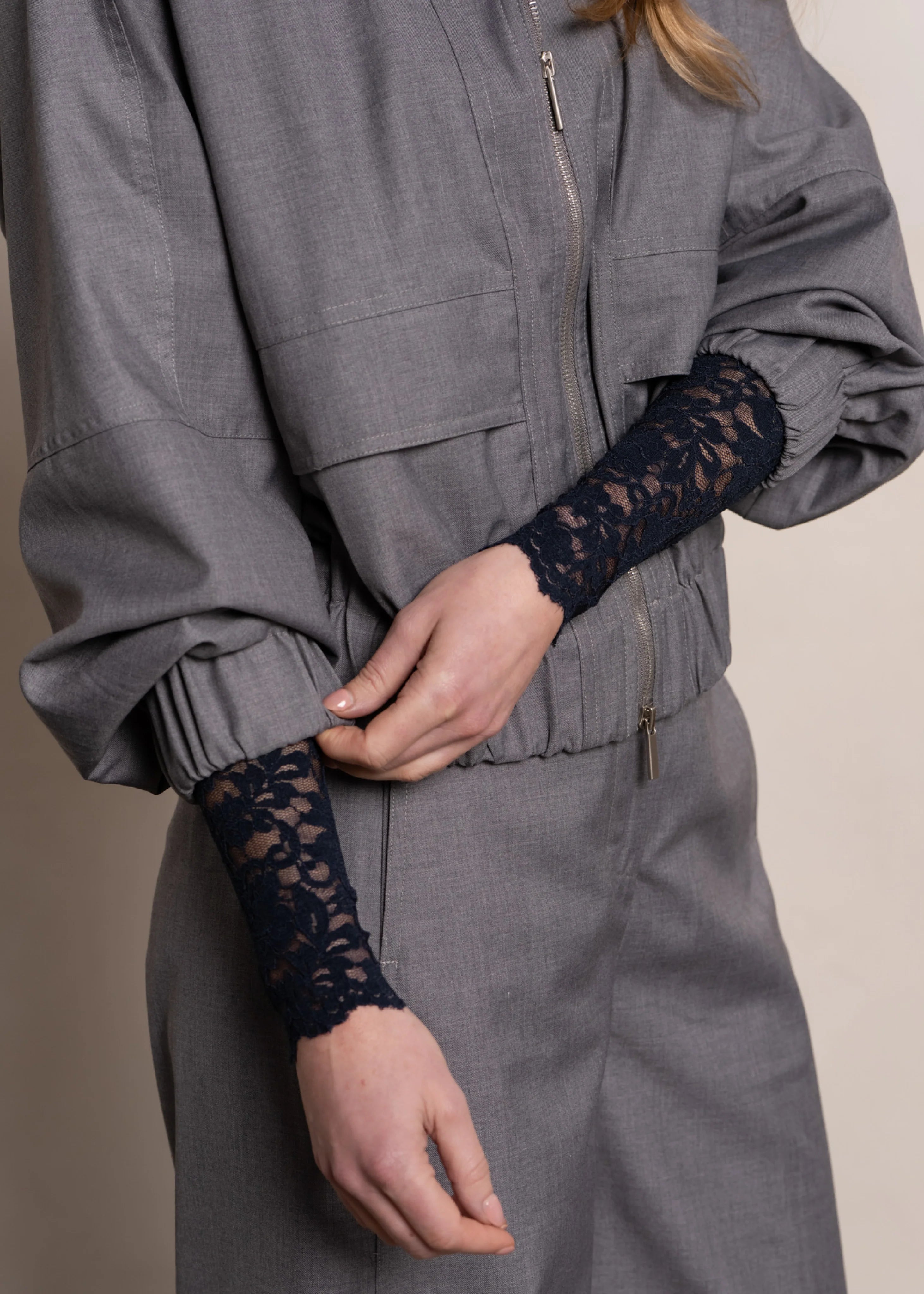 Jeanne lace top | blue navy