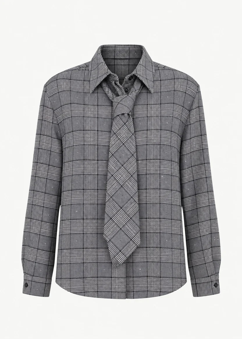 Kitty check blouse
