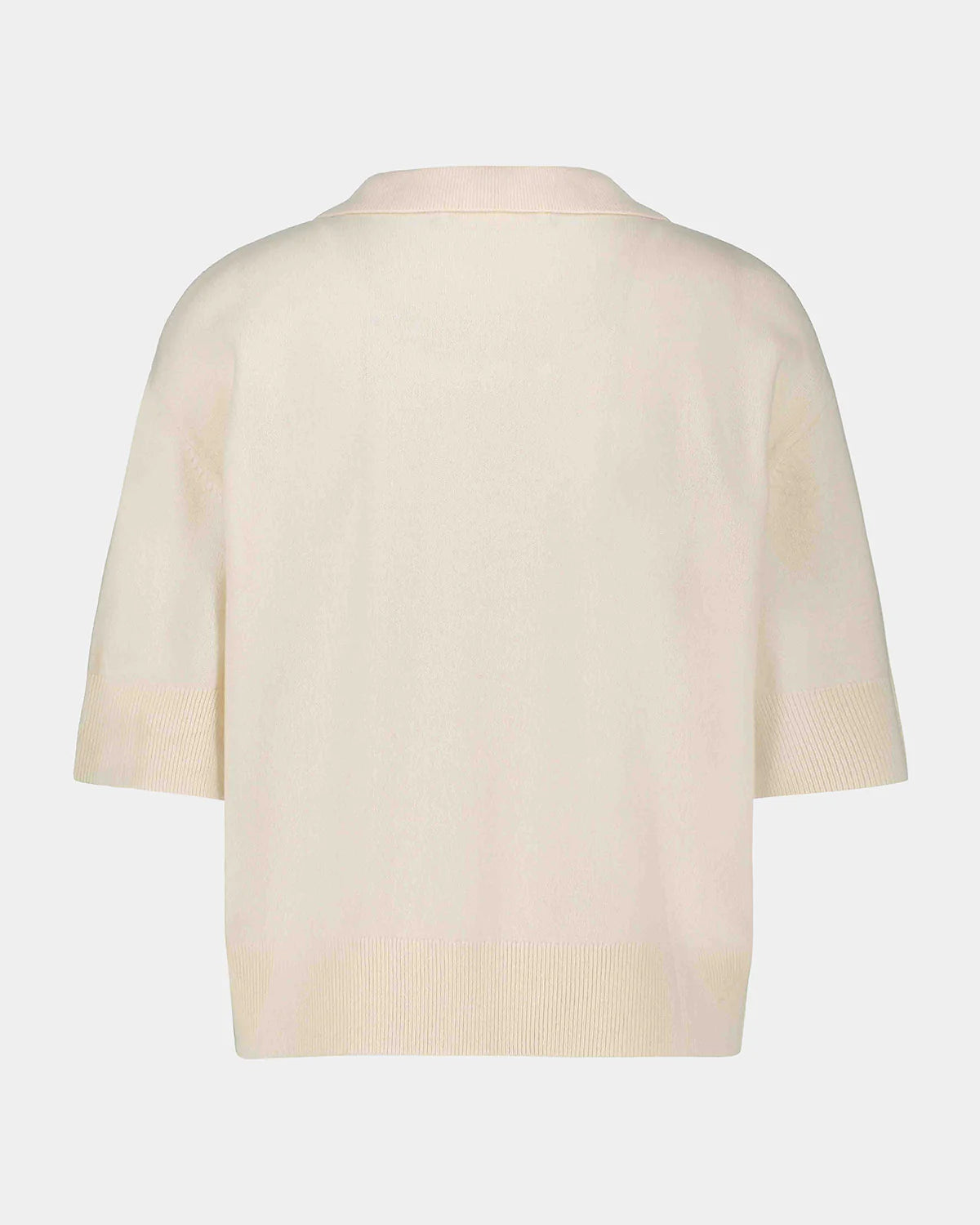 AMALY knitted merino polo | off white