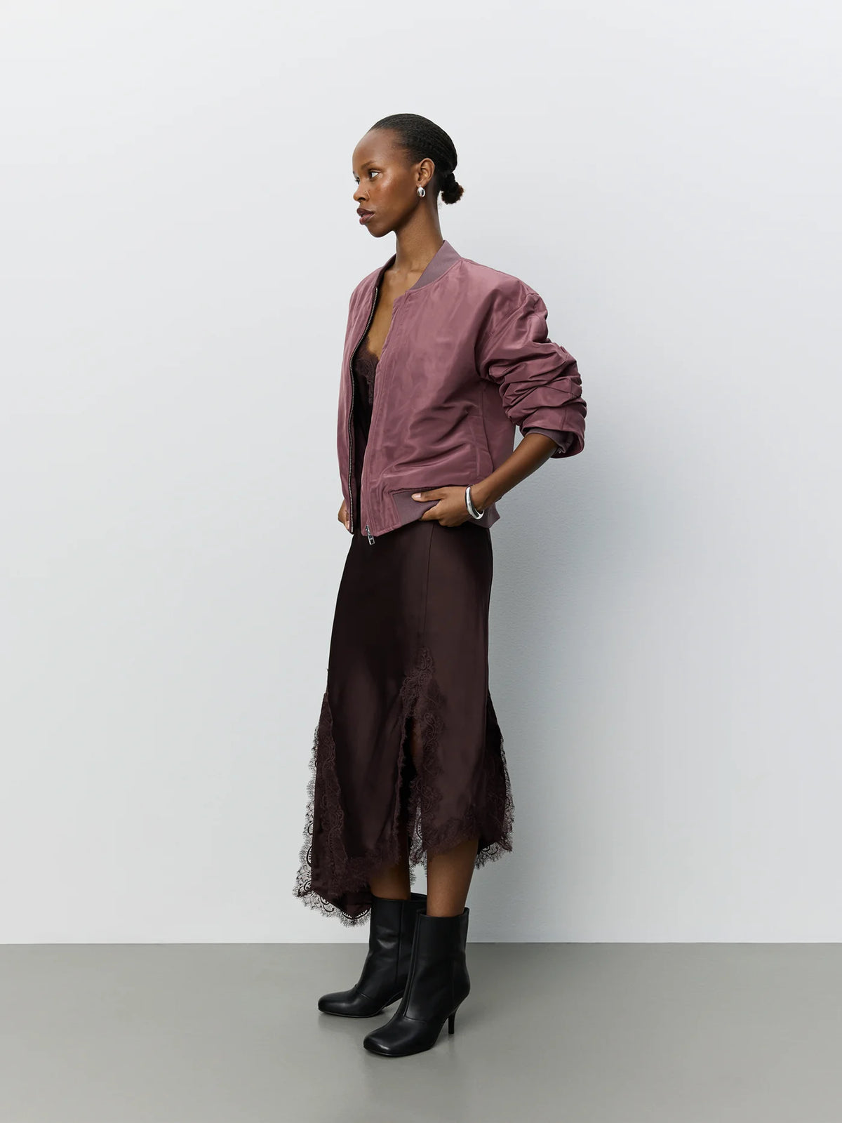 BILLASW Bomber Jacket I Dusty Plum