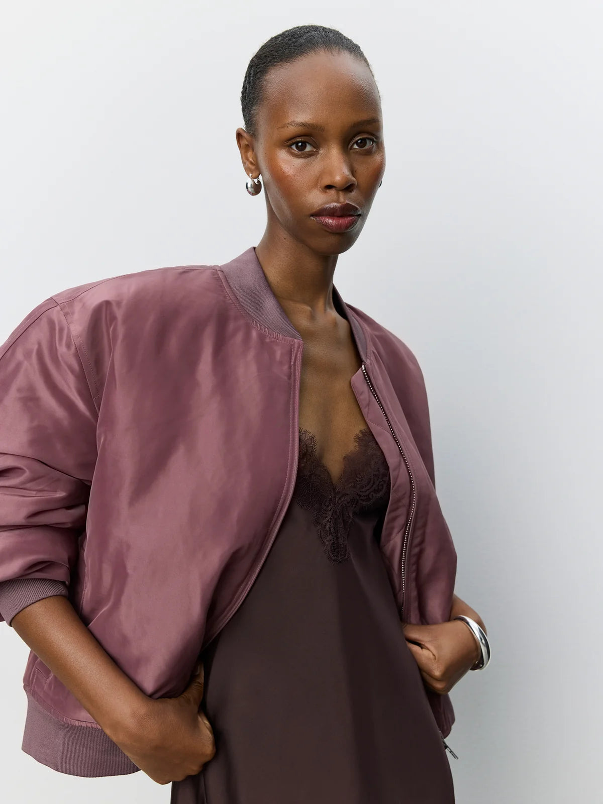BILLASW Bomber Jacket I Dusty Plum