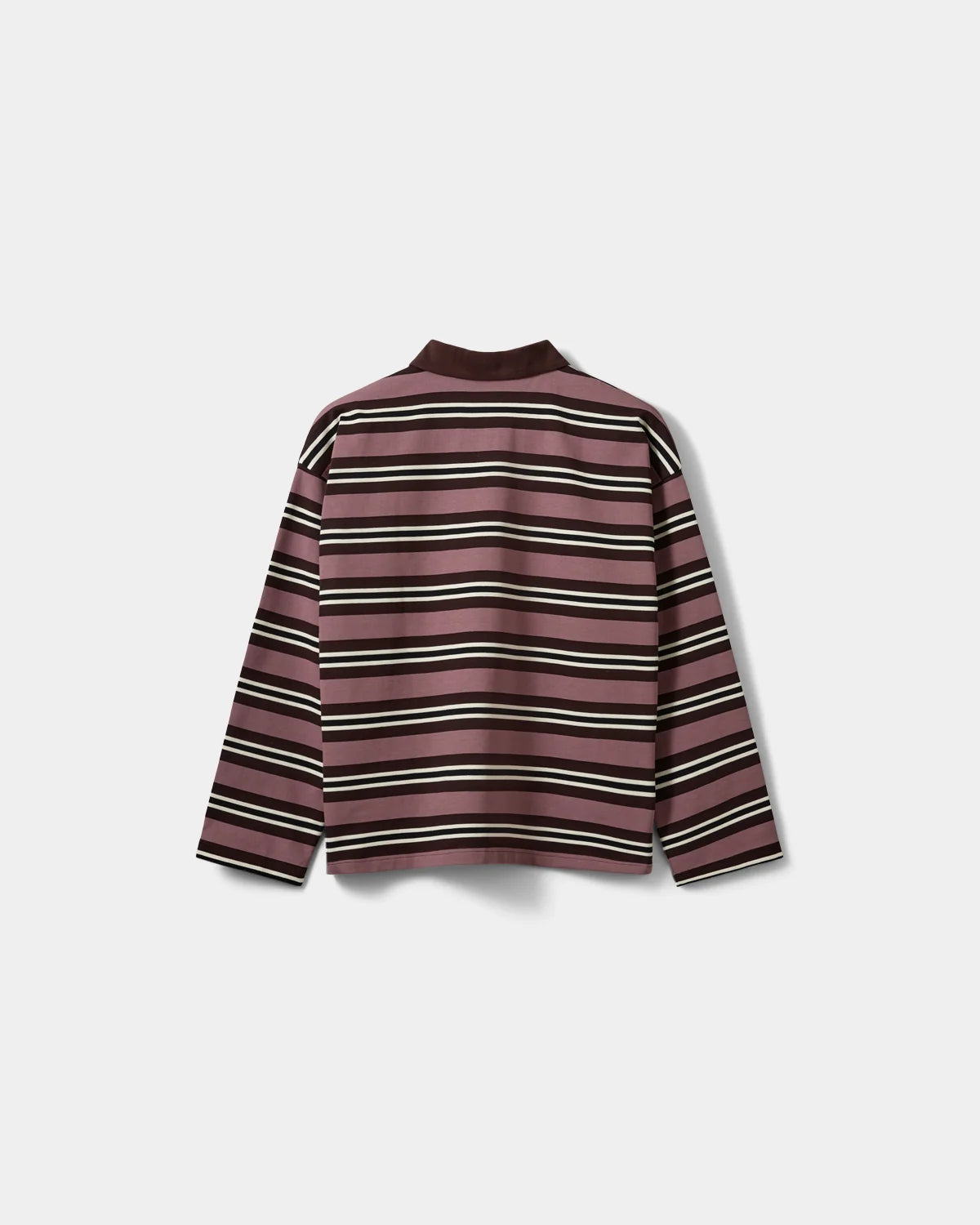 PRIASW Striped Polo I Dark plum