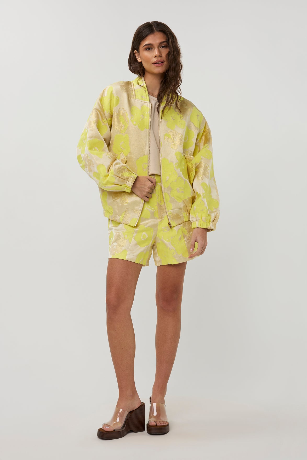 Fenna print bomber jacket