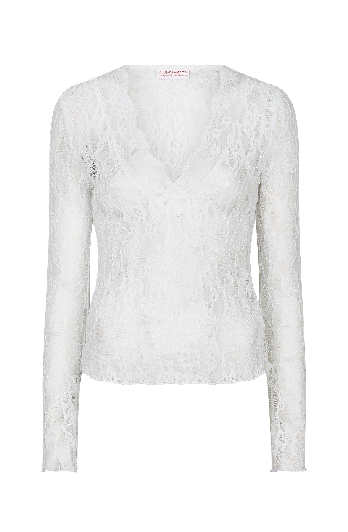 Gemma lace top | white