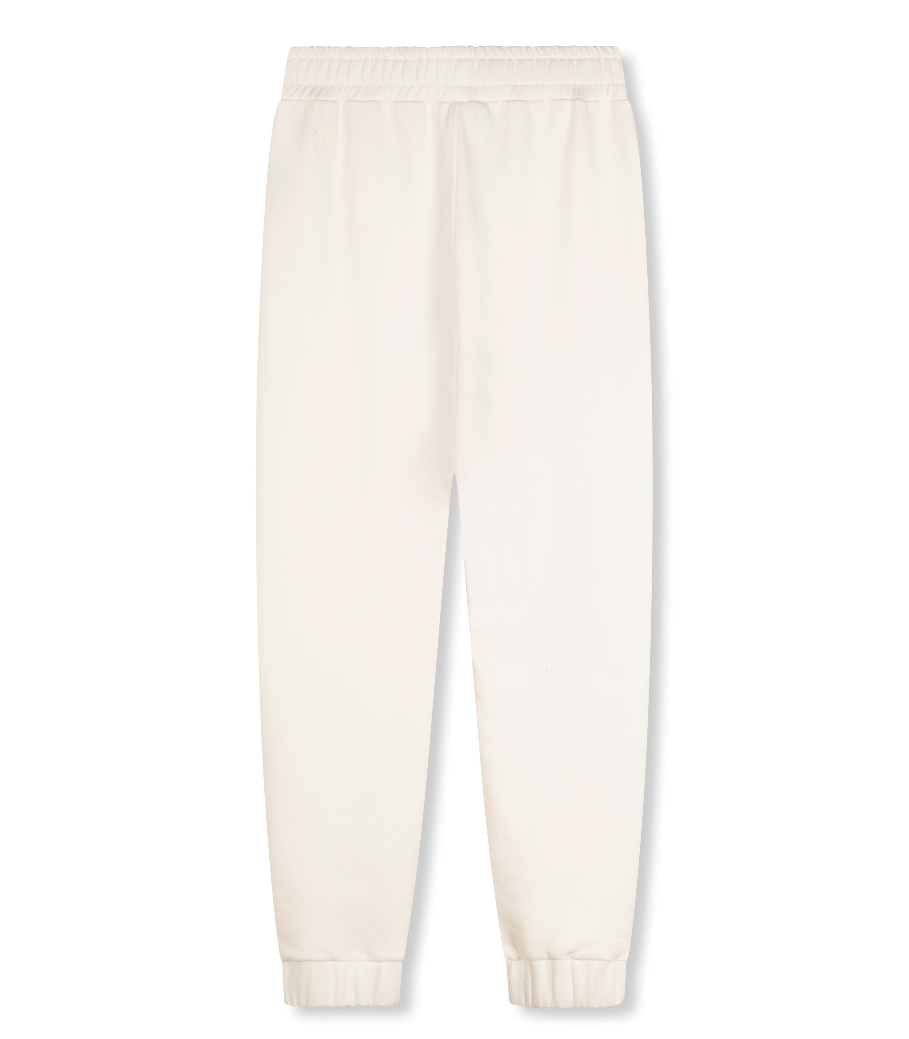 Embroidered sweat pants - soft white