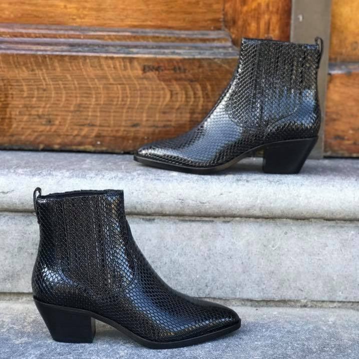 Ash snake print boots