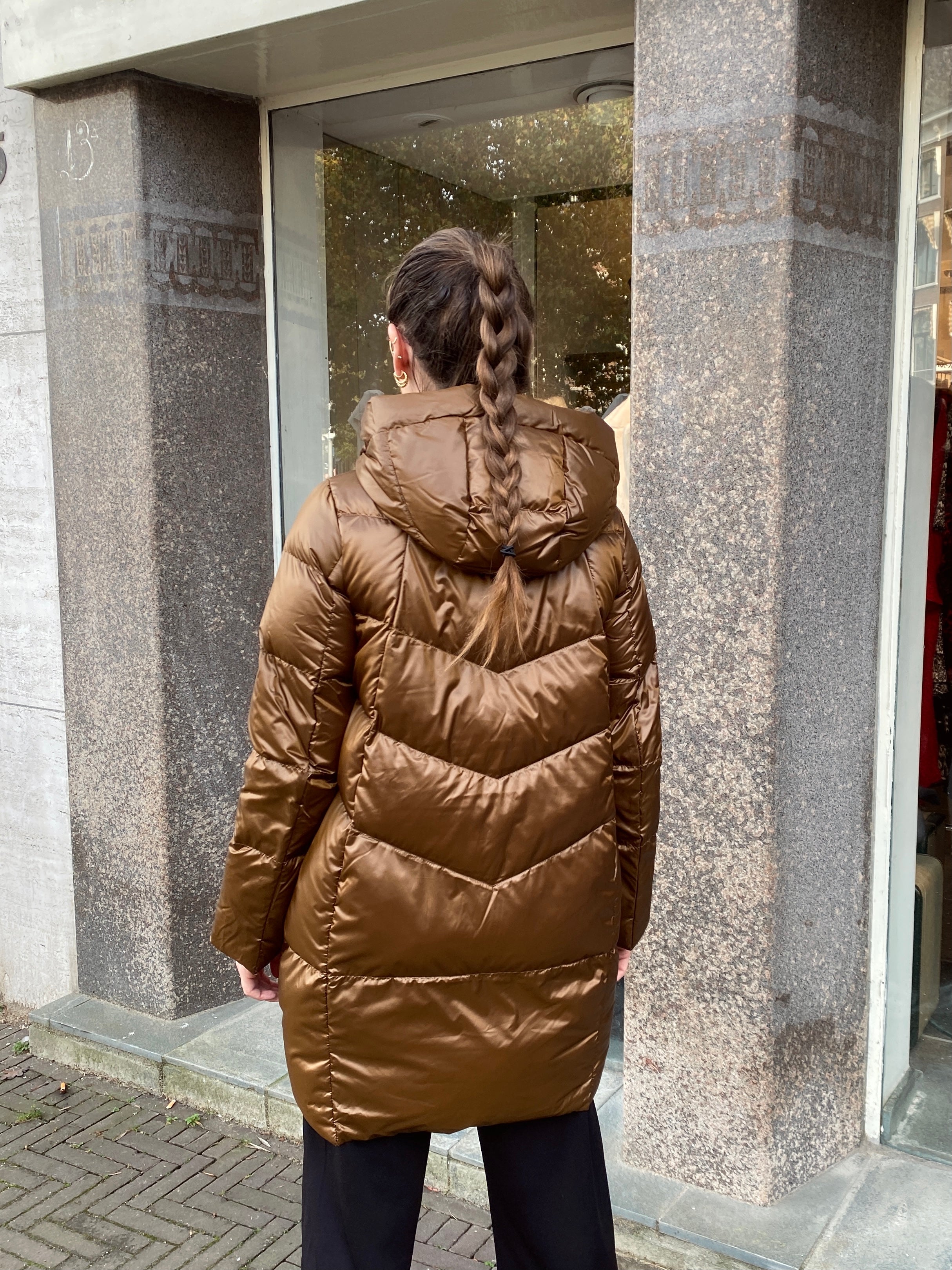 Hox Puffer V-Jacket - bronze