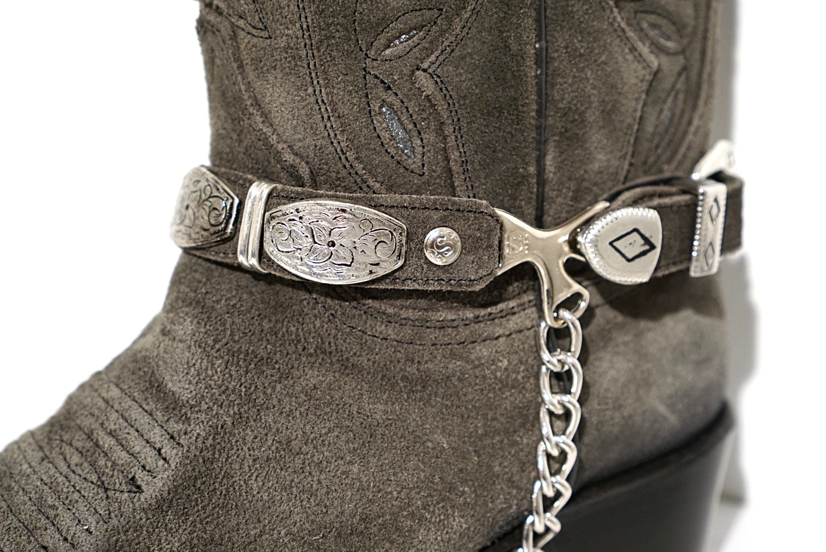 Sendra spurs - anthracite with western buckles