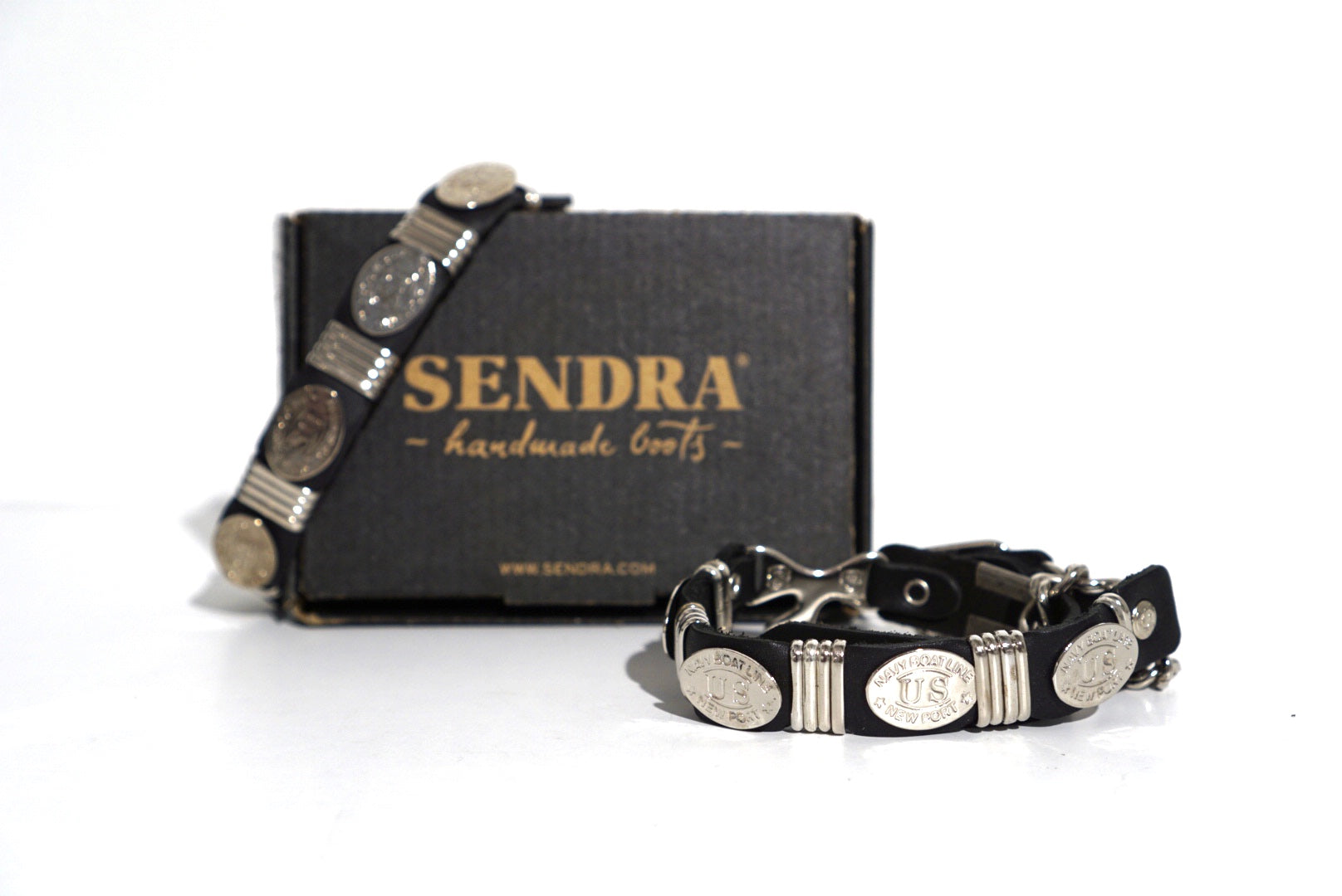 Sendra spurs - black with silver coins