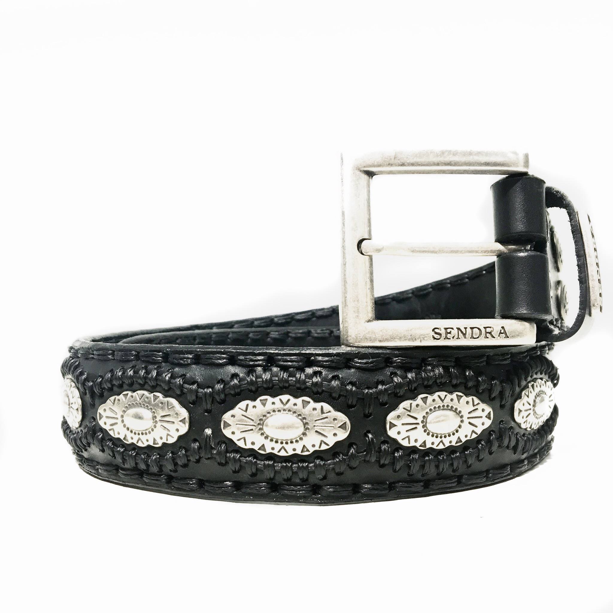 Sendra belt - 7606 zwart/zwart zilver