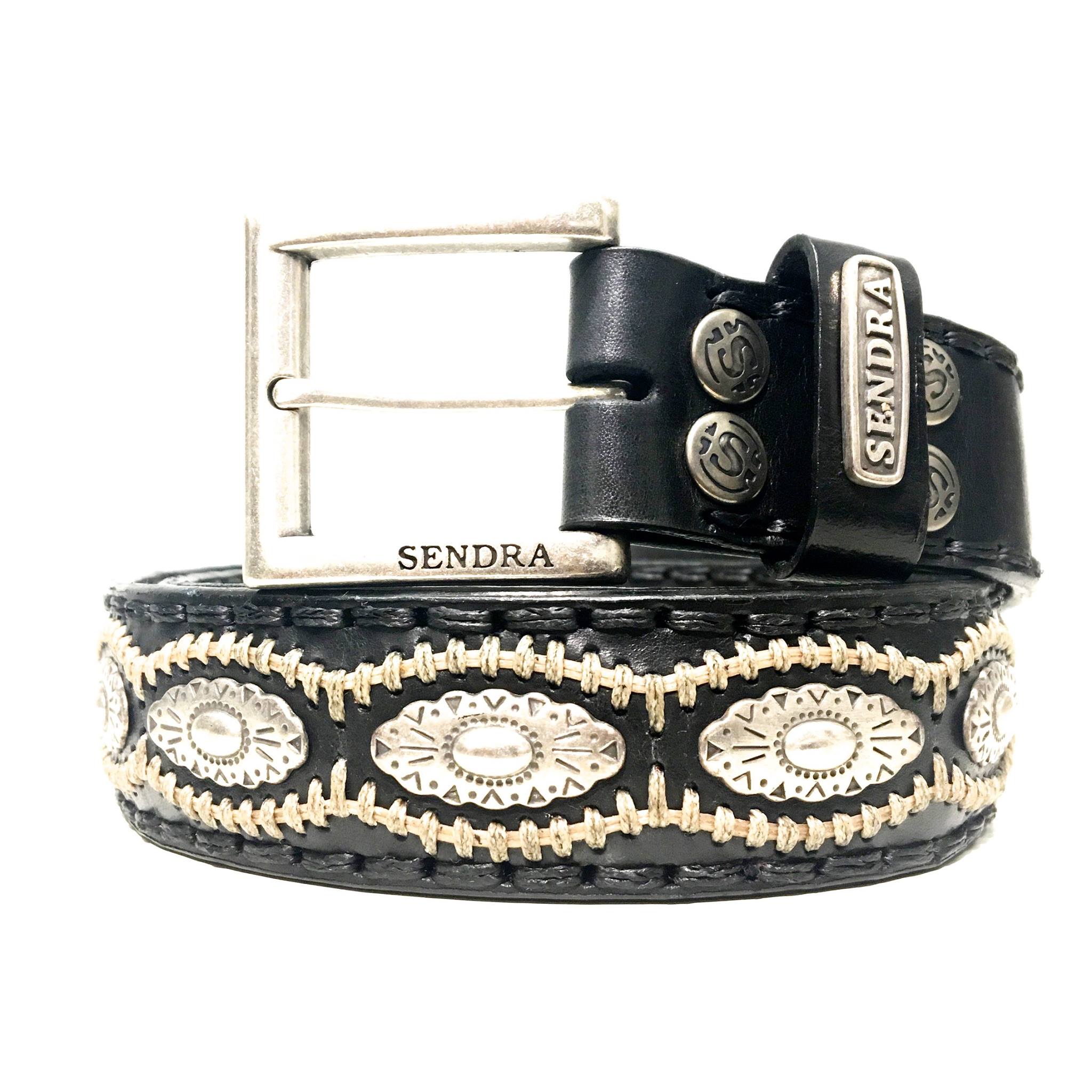 Sendra belt - 7606 black/cream
