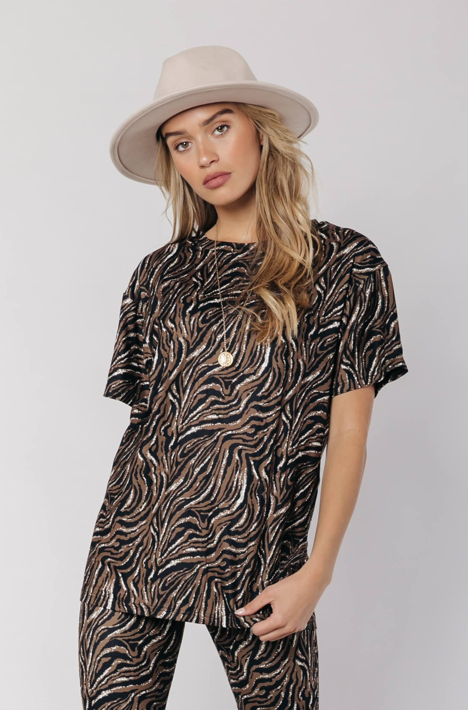 Tiger Peached loose fit top