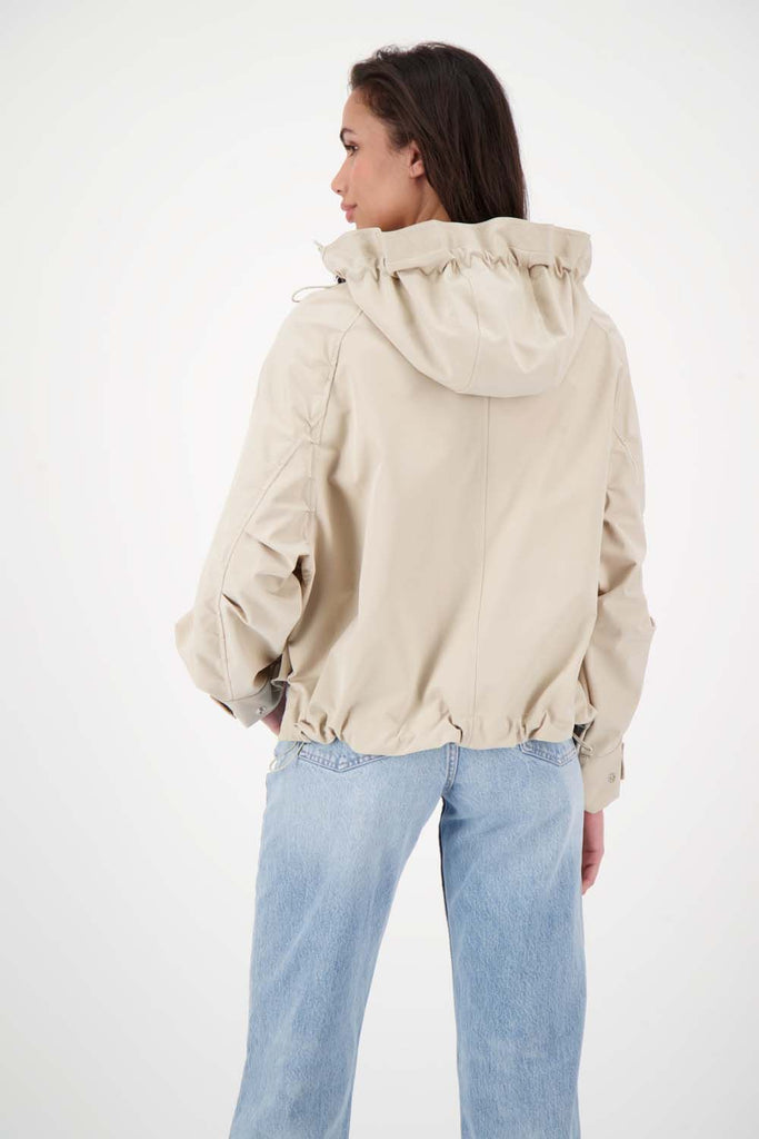 Soft shell oversized jacket - cement