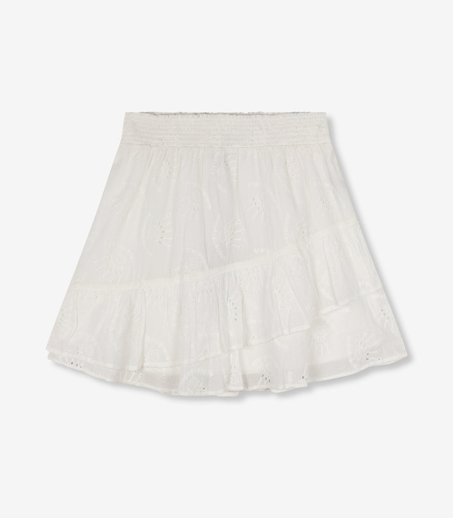 ALIX broderie skirt - white