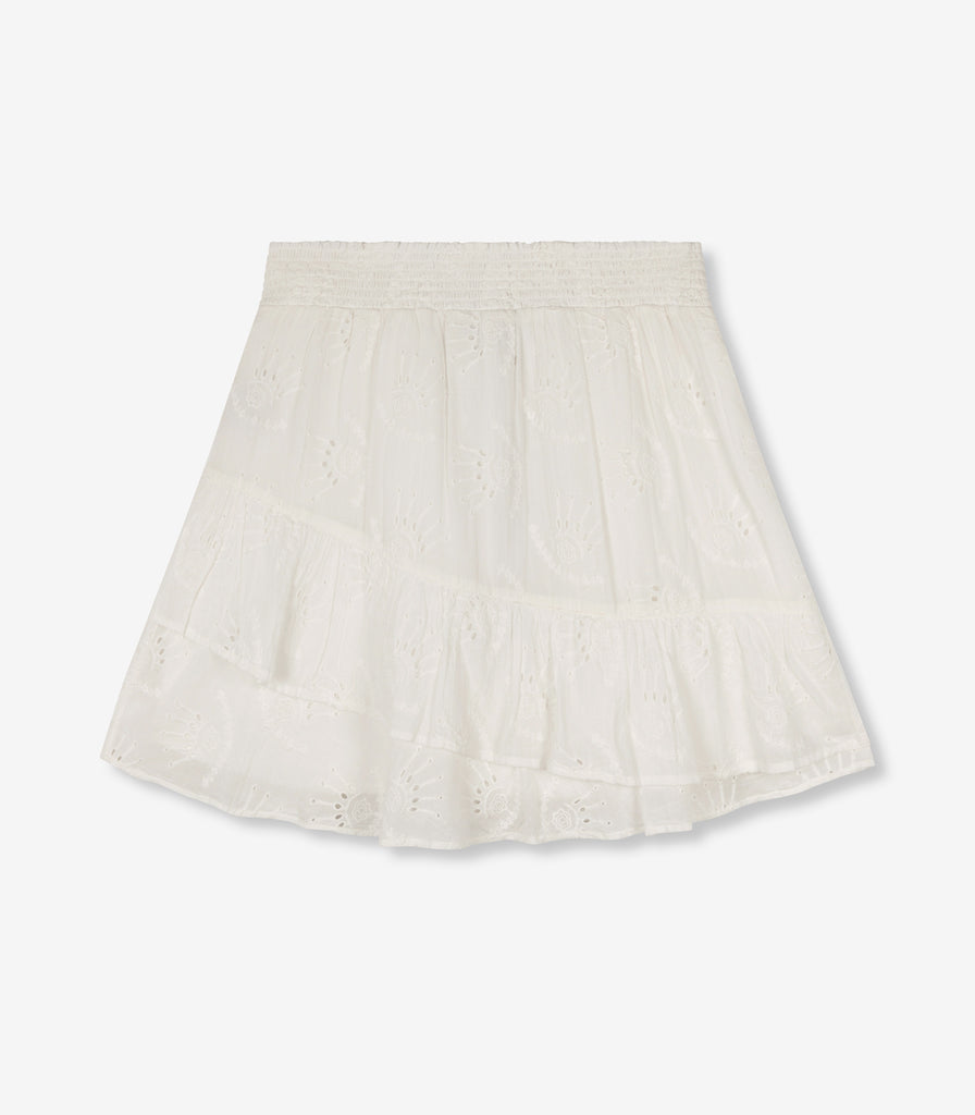 ALIX broderie skirt - white