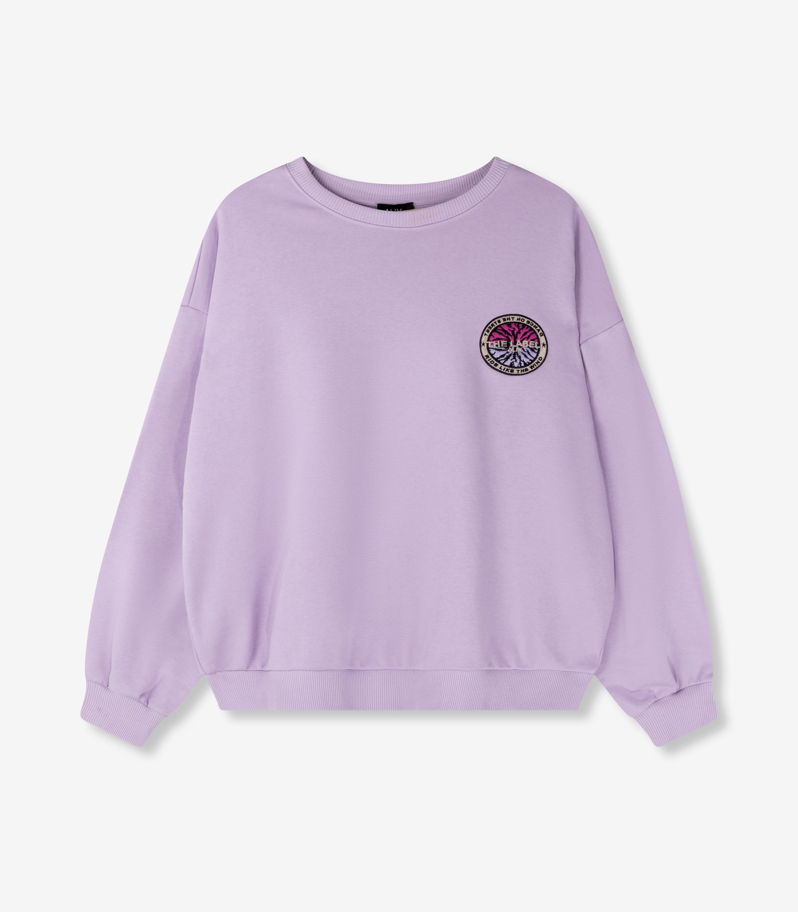 Sweater with patch - lilac