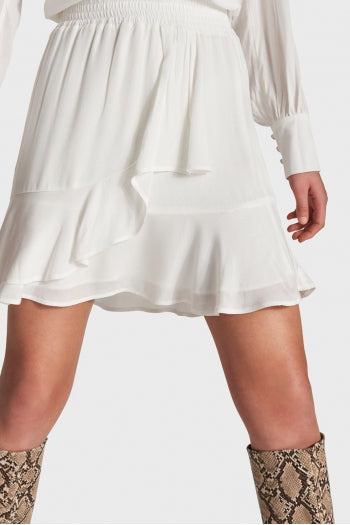 Soft white mini skirt
